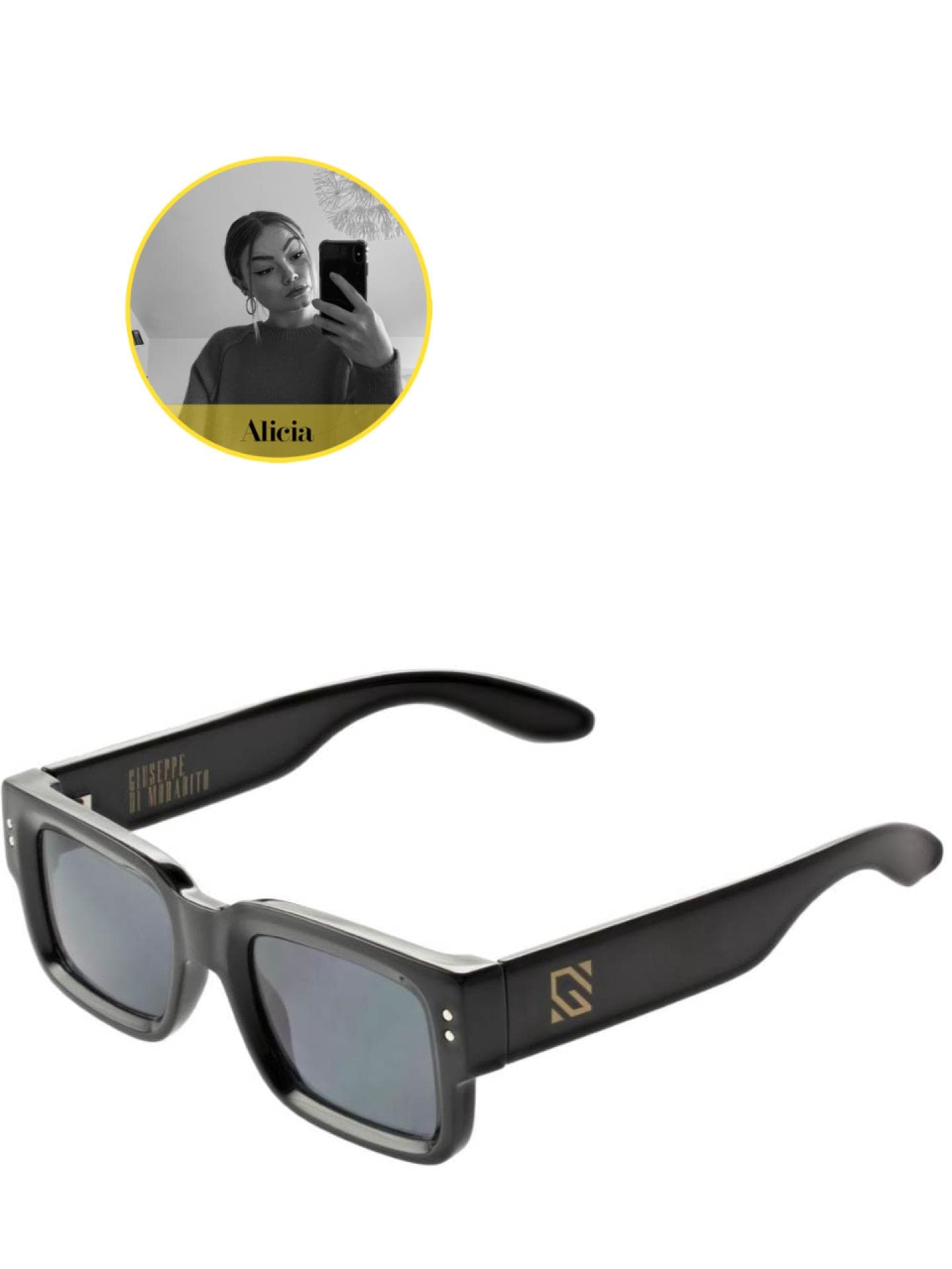 Giuseppe di Morabito Sonnenbrille viereckig schwarz