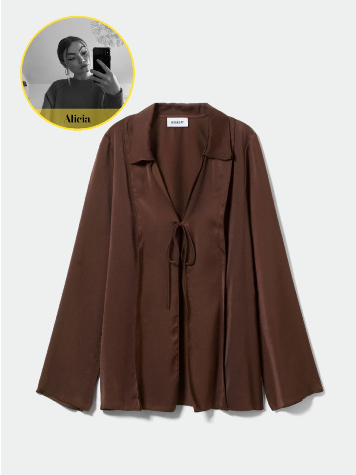 Weekday Bluse braun