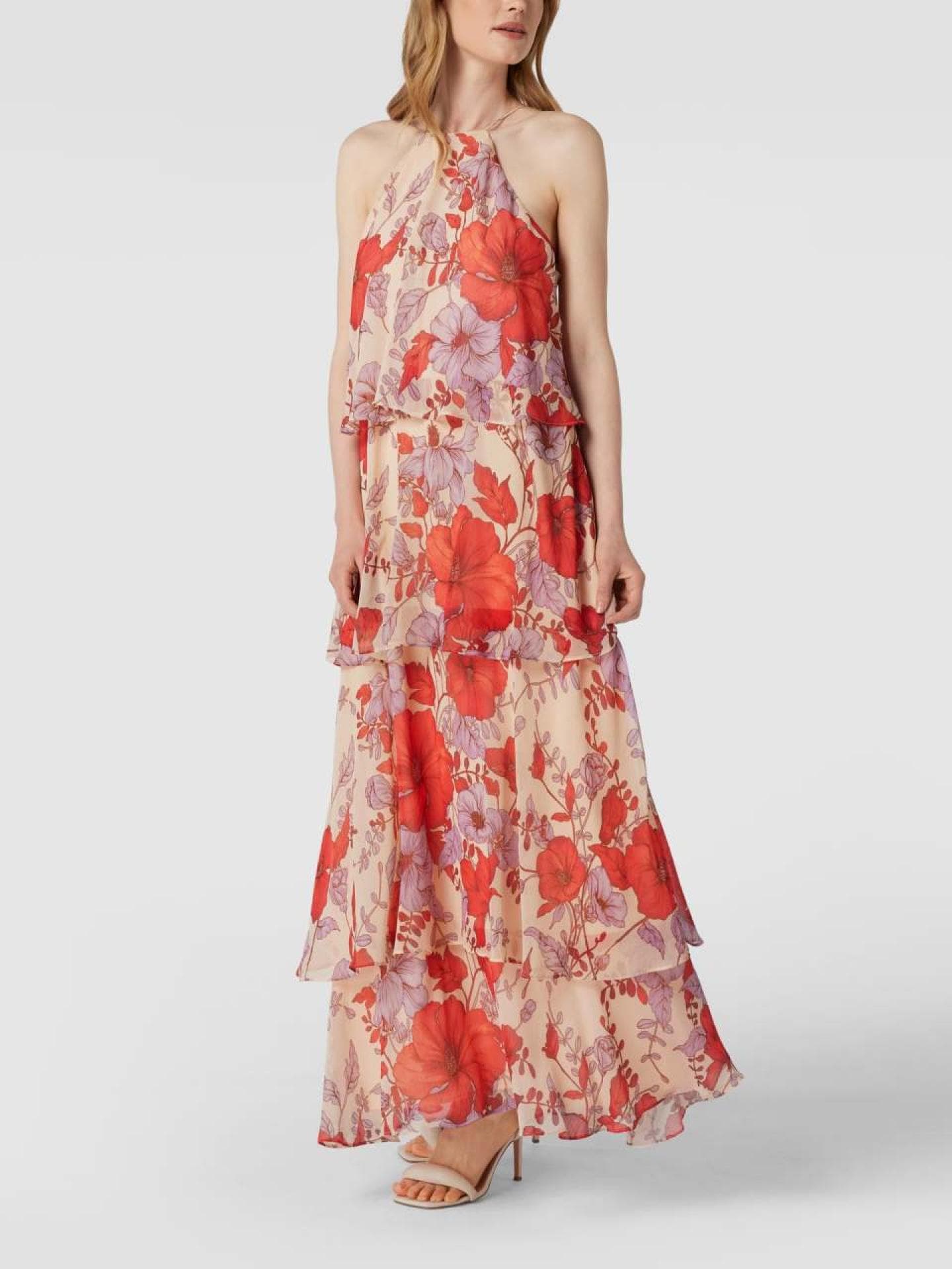 Mango Midikleid mit floralem Allover-Muster