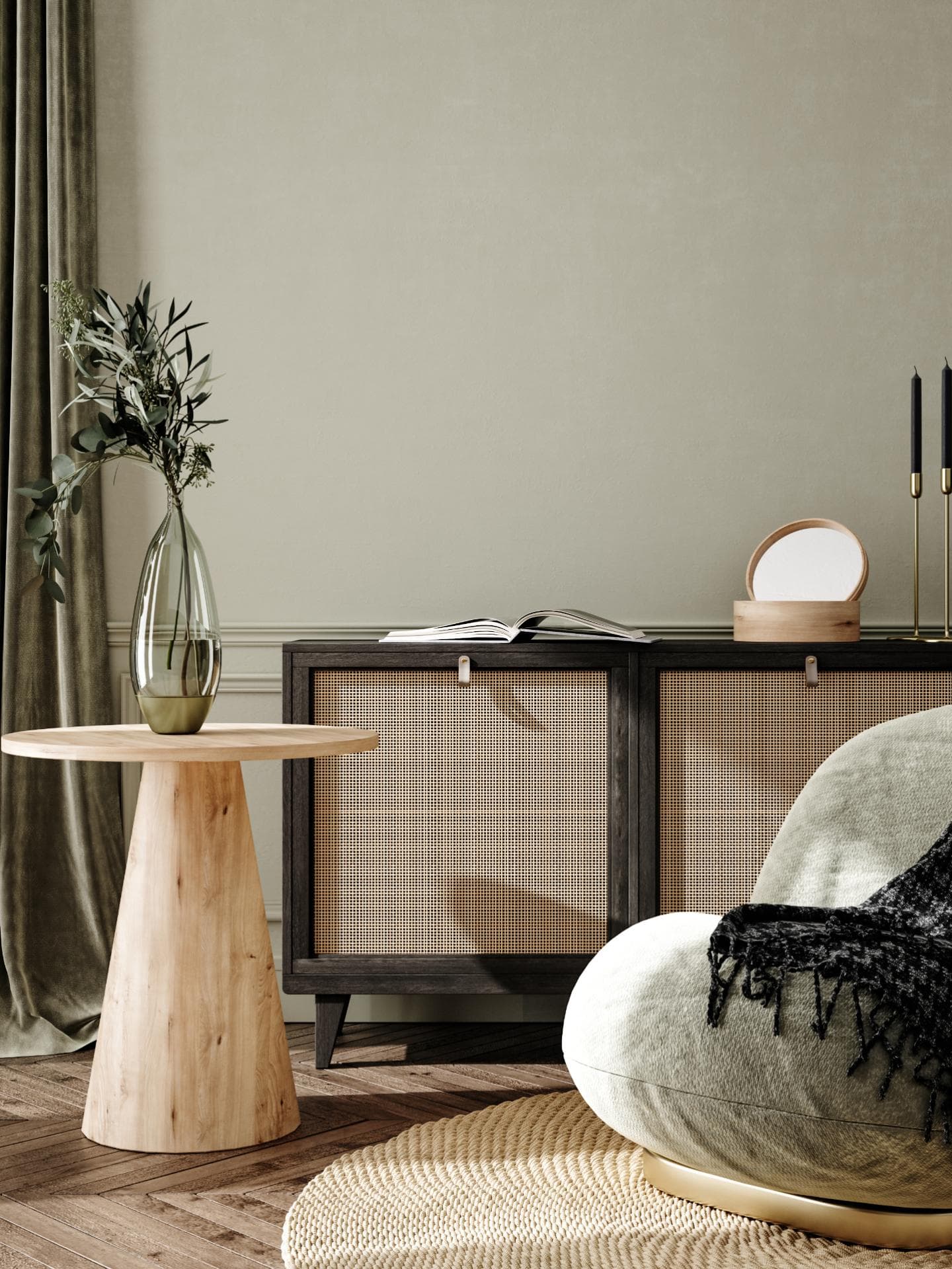 Home Interior Scandi-Boho Stil