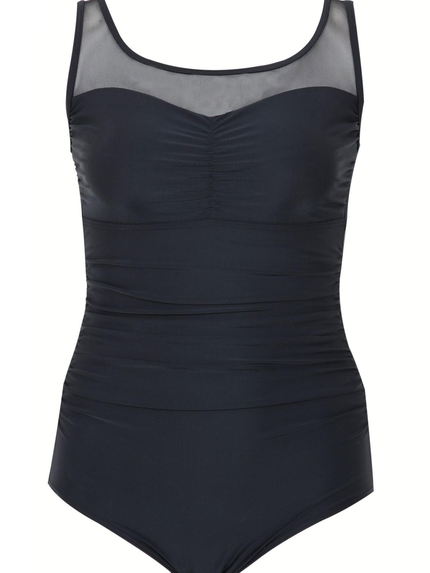 Badeanzug mit Mesh-Detail - Schwarz Yours Clothing