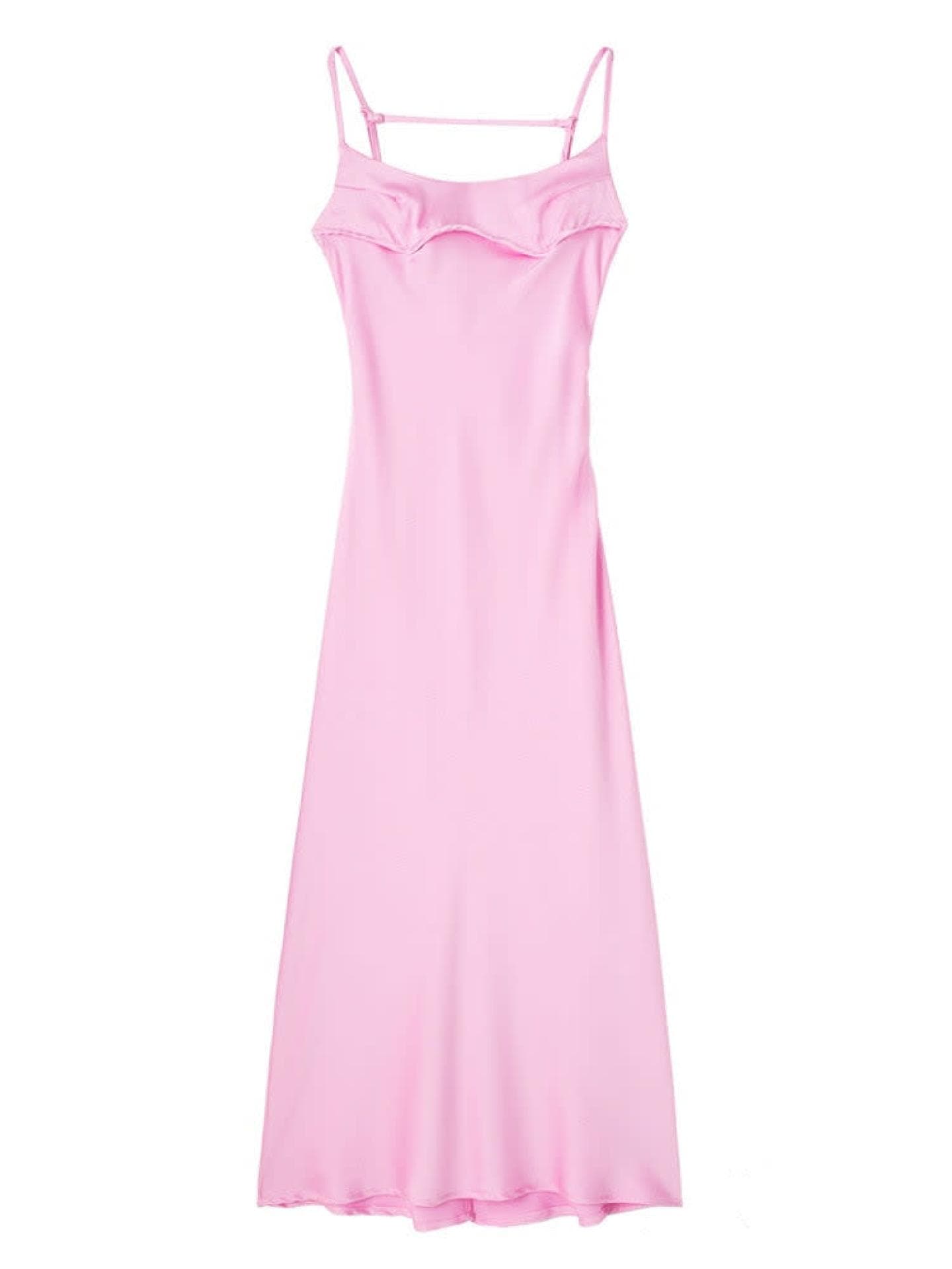 Fashion Movements Satin Kleid rosa