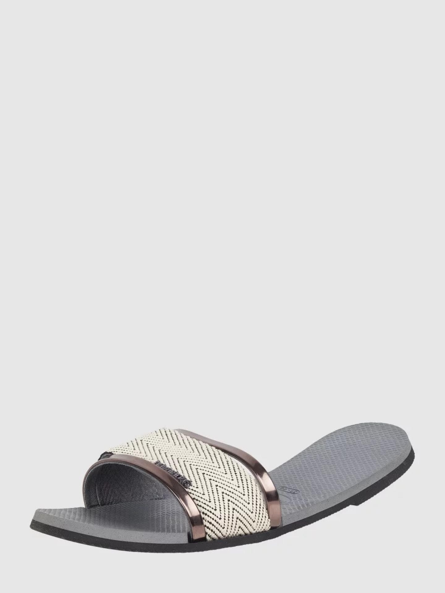 Havaianas Pantolette mit Logo - Mittelgrau