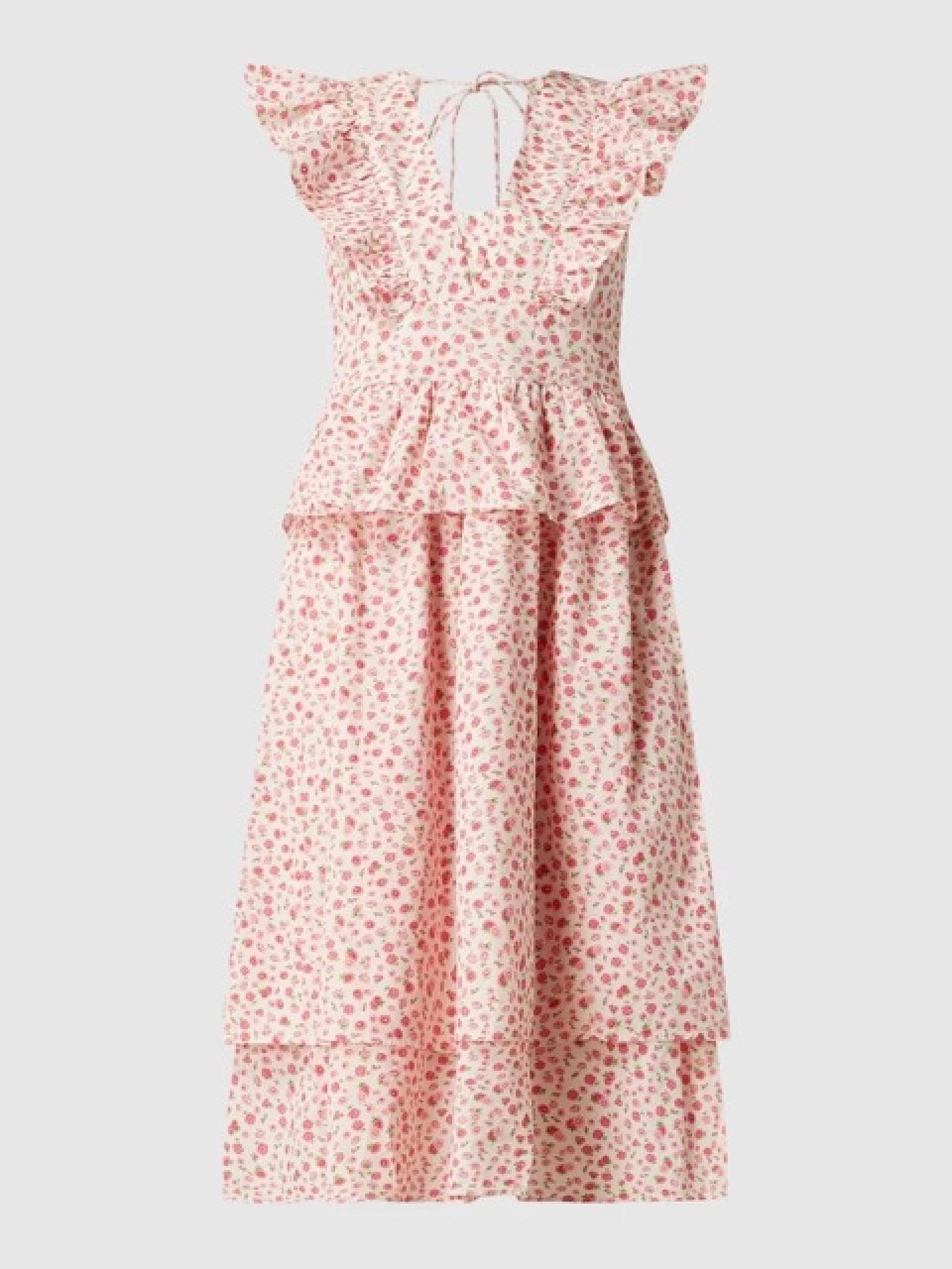 YAS Kleid aus Bio-Baumwolle Modell 'Munla' - Rosa Medium