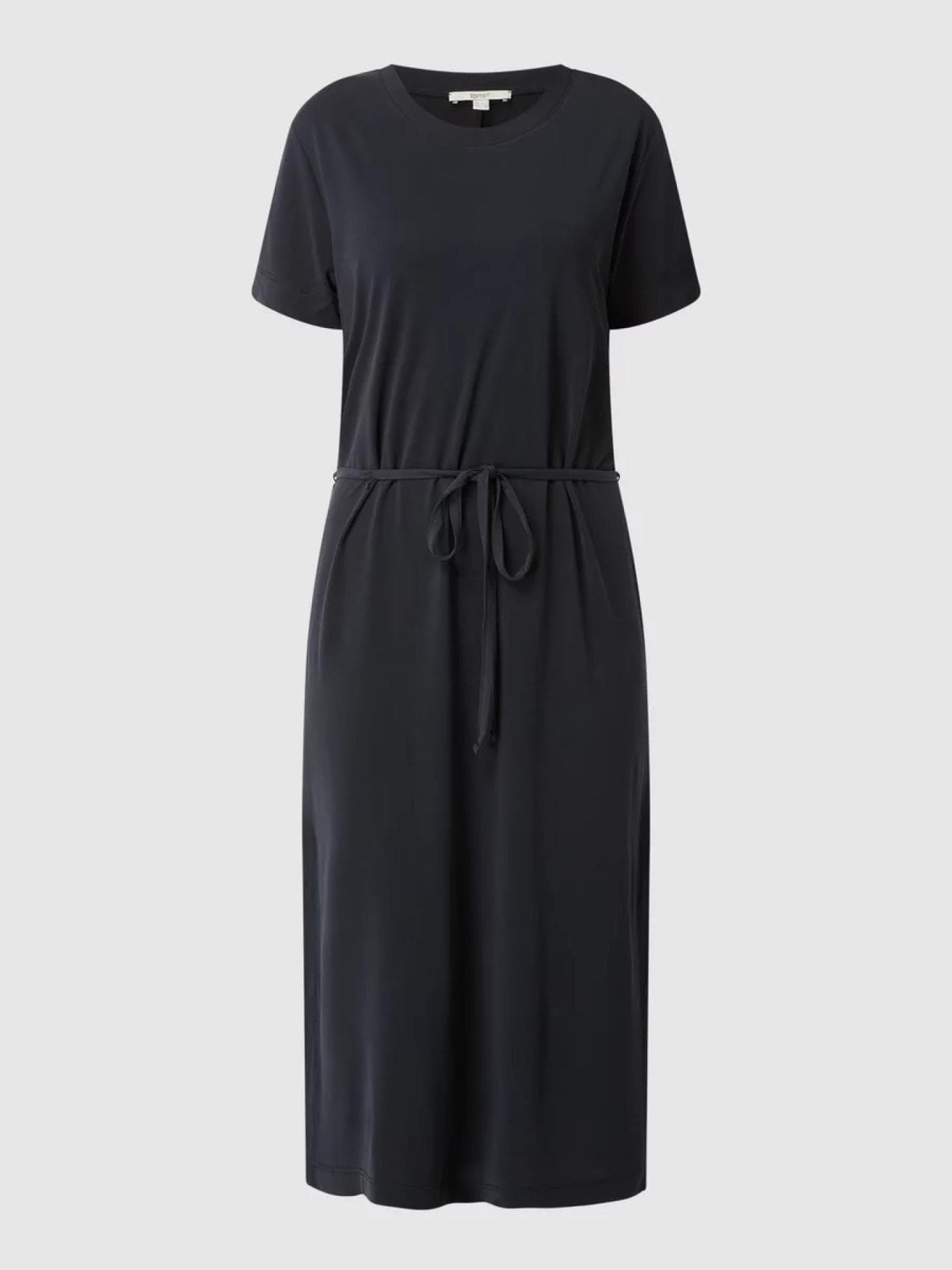 Esprit Jerseykleid mit Taillenband - Schwarz