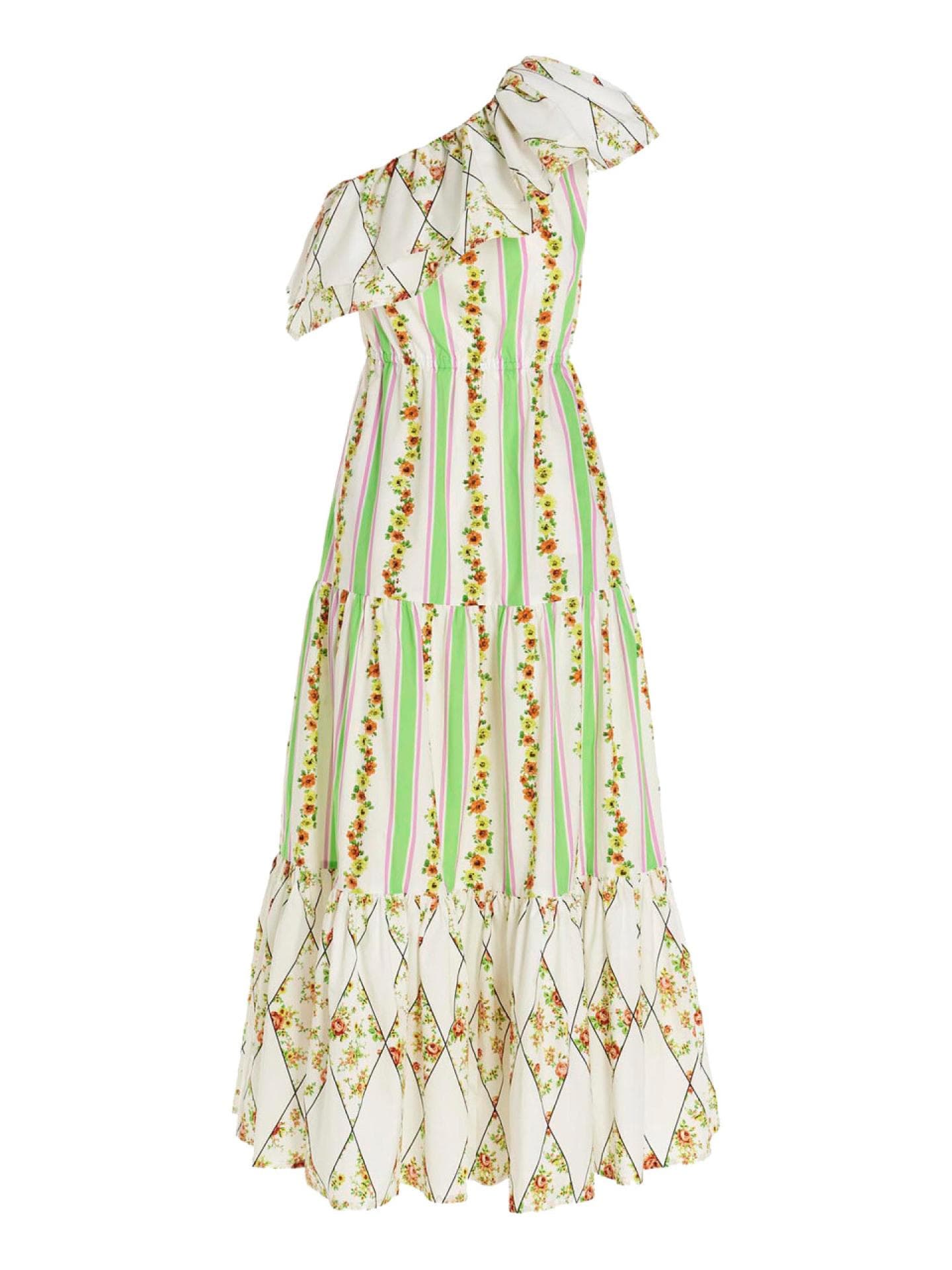 Msgm Multicolor Kleid Blumenmuster