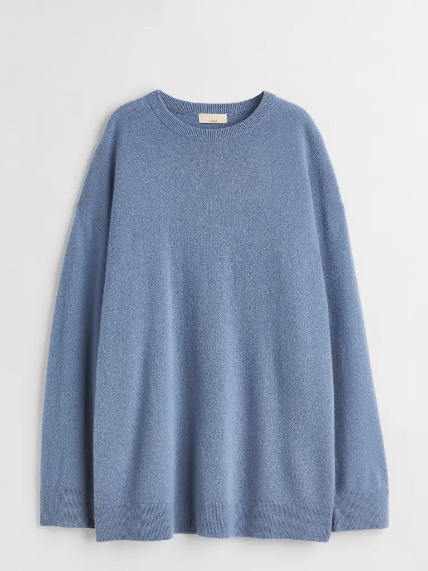Oversize-Kaschmirpullover hellblau H&M Large