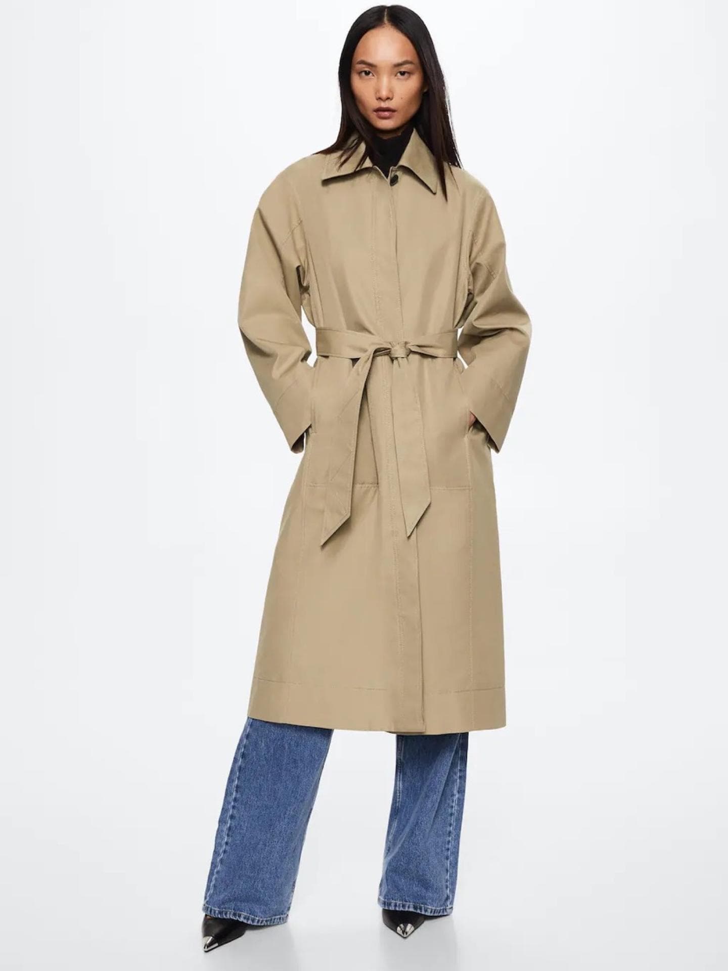 Oversized-Trenchcoat aus Baumwolle