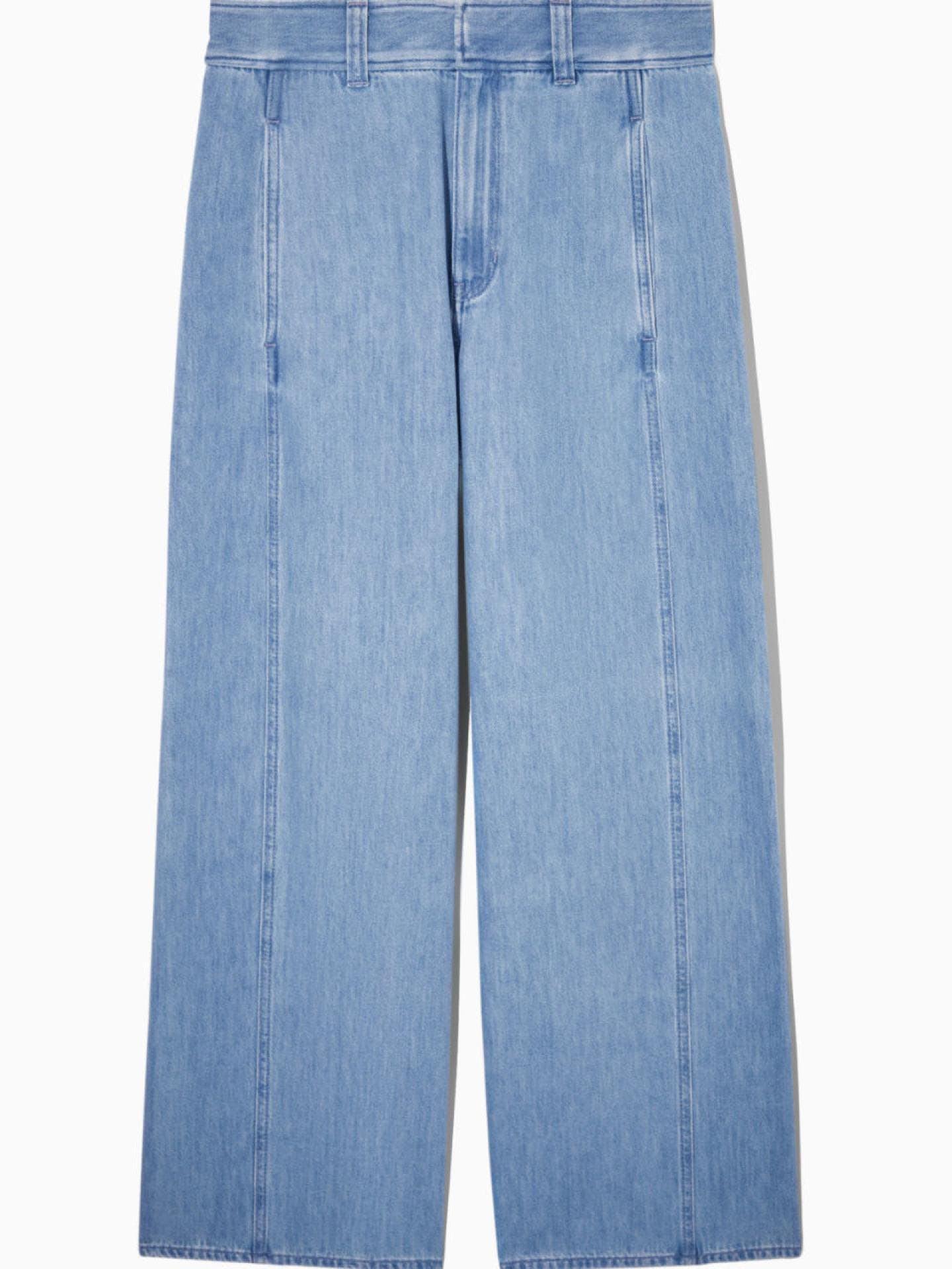 WIDE-LEG HIGH-RISE JEANS COS blau
