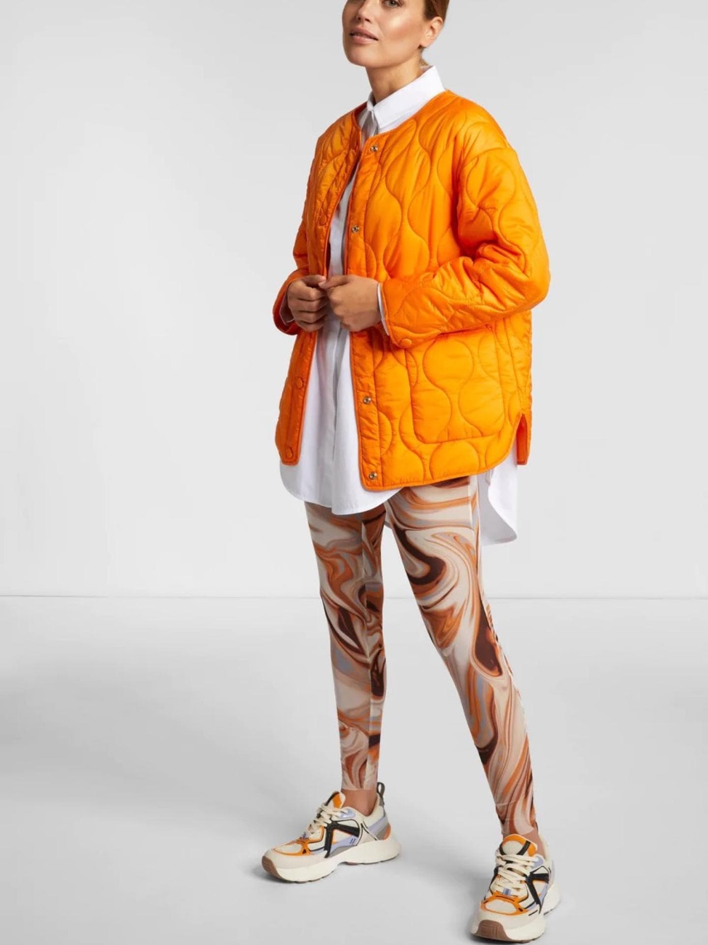 Steppjacke mit Druckknöpfen Rich&Royal orange Large