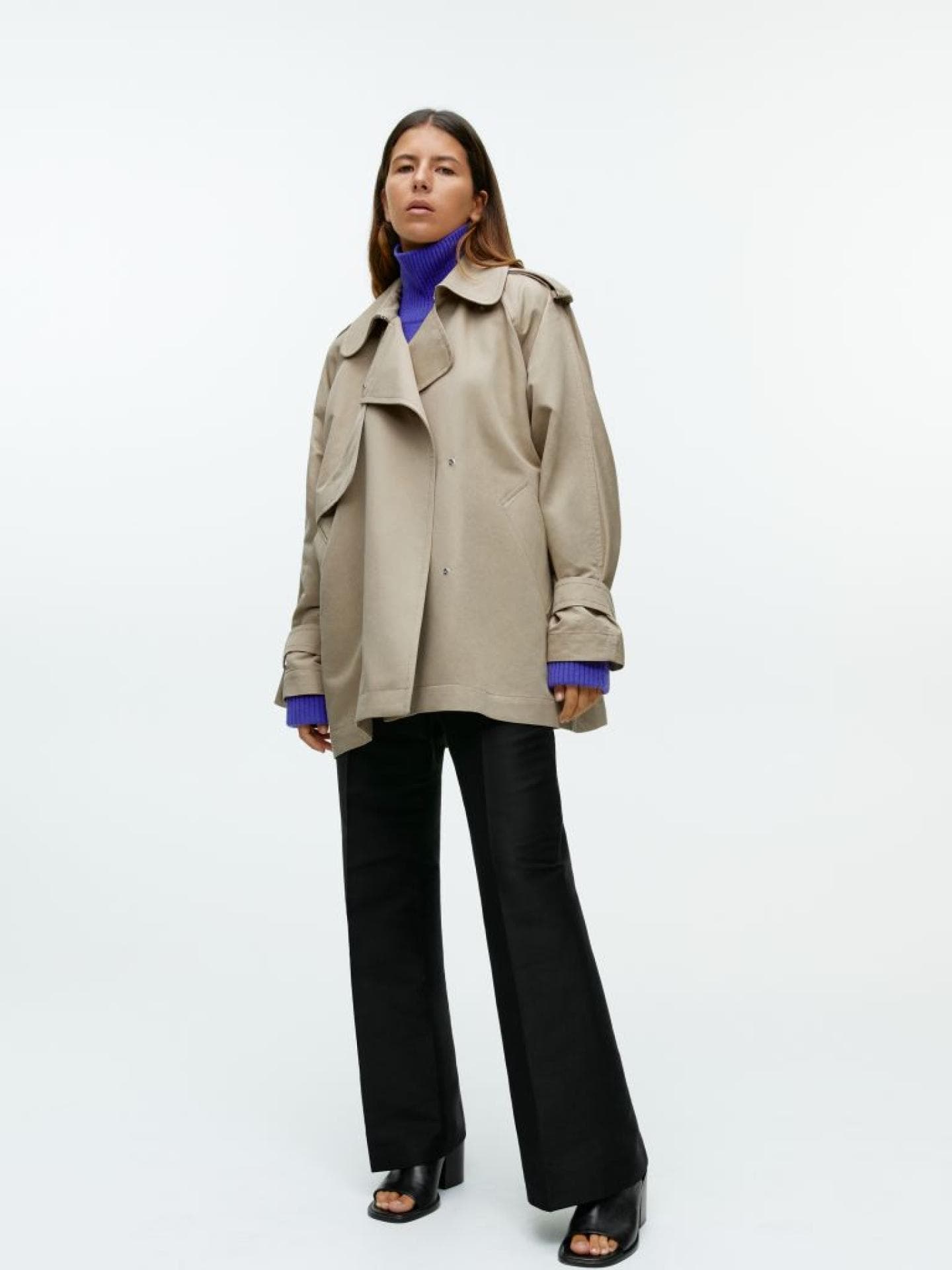 Trenchcoat kurz Oversize beige Arket