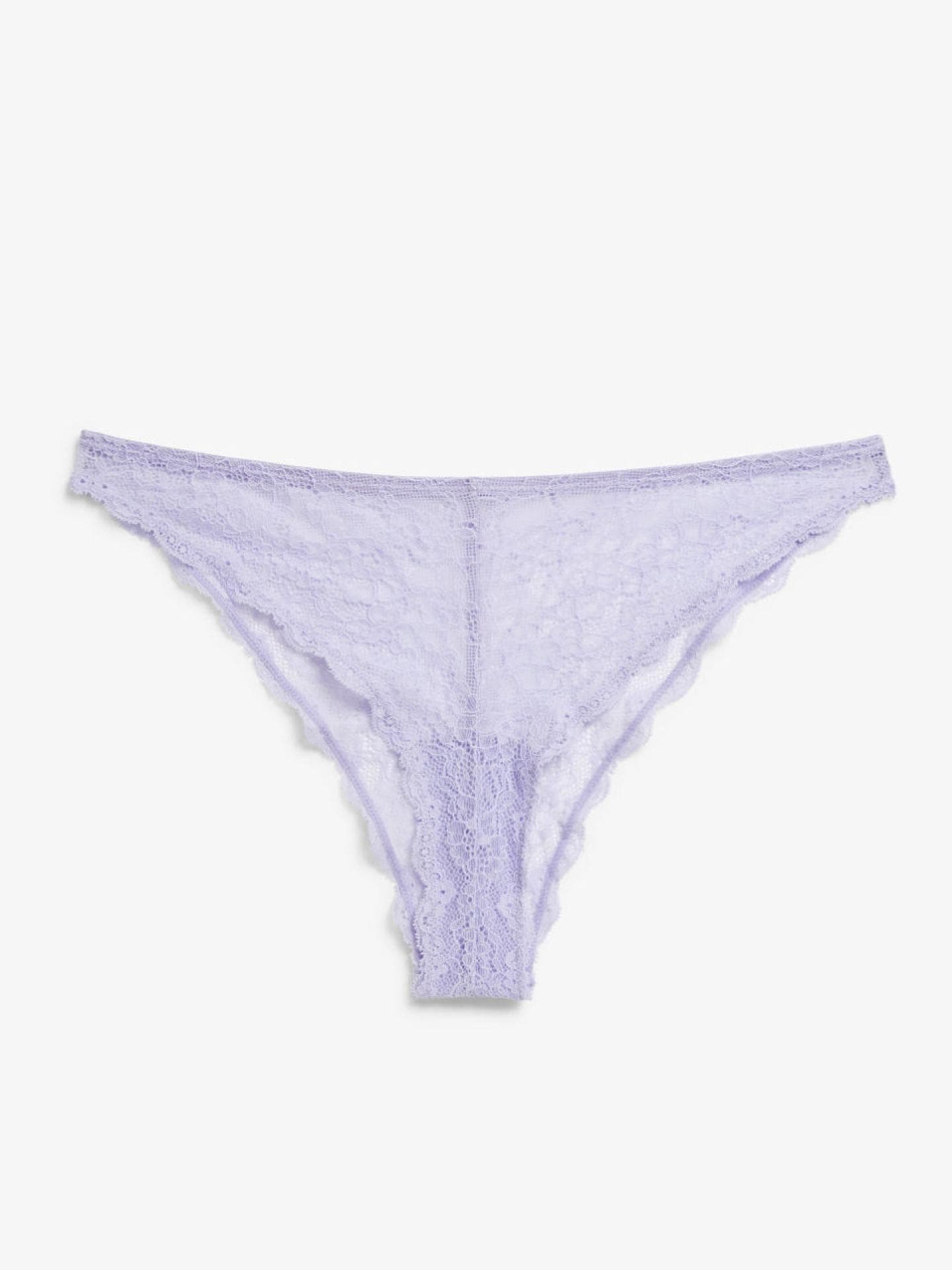 Monki High-cut light purple lace briefs