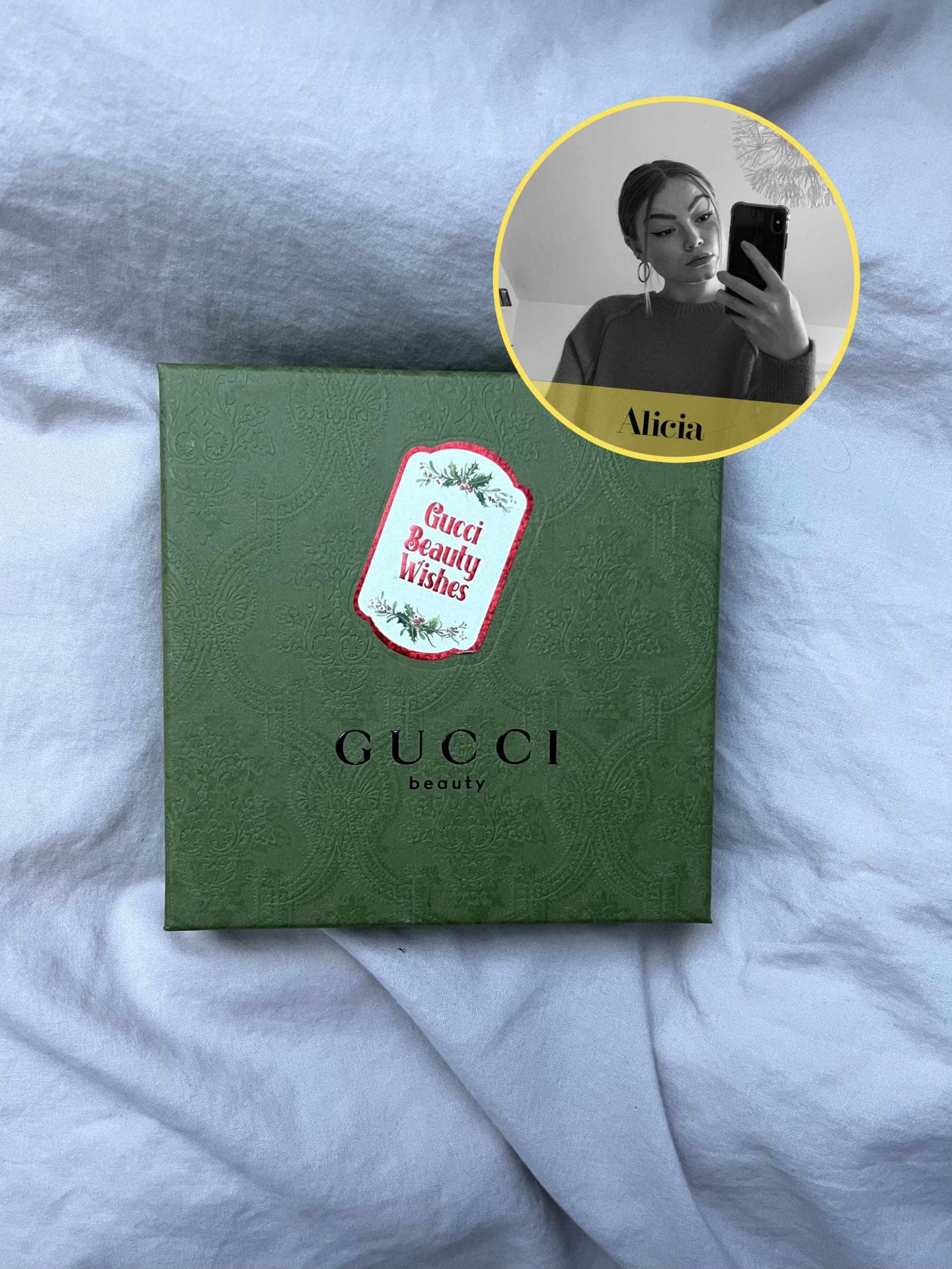 Alicia Beautyset Test Gucci Außen
