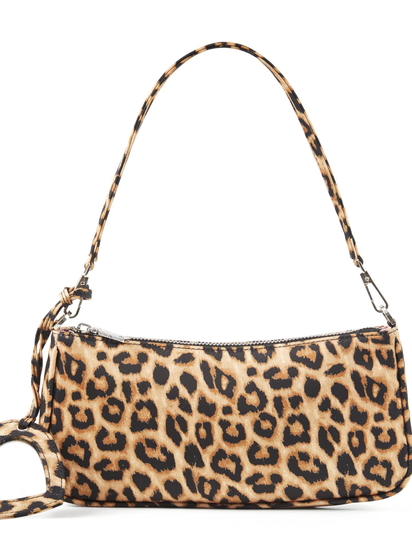 Tasche aus Satin Animal-Print Leoparden-Print