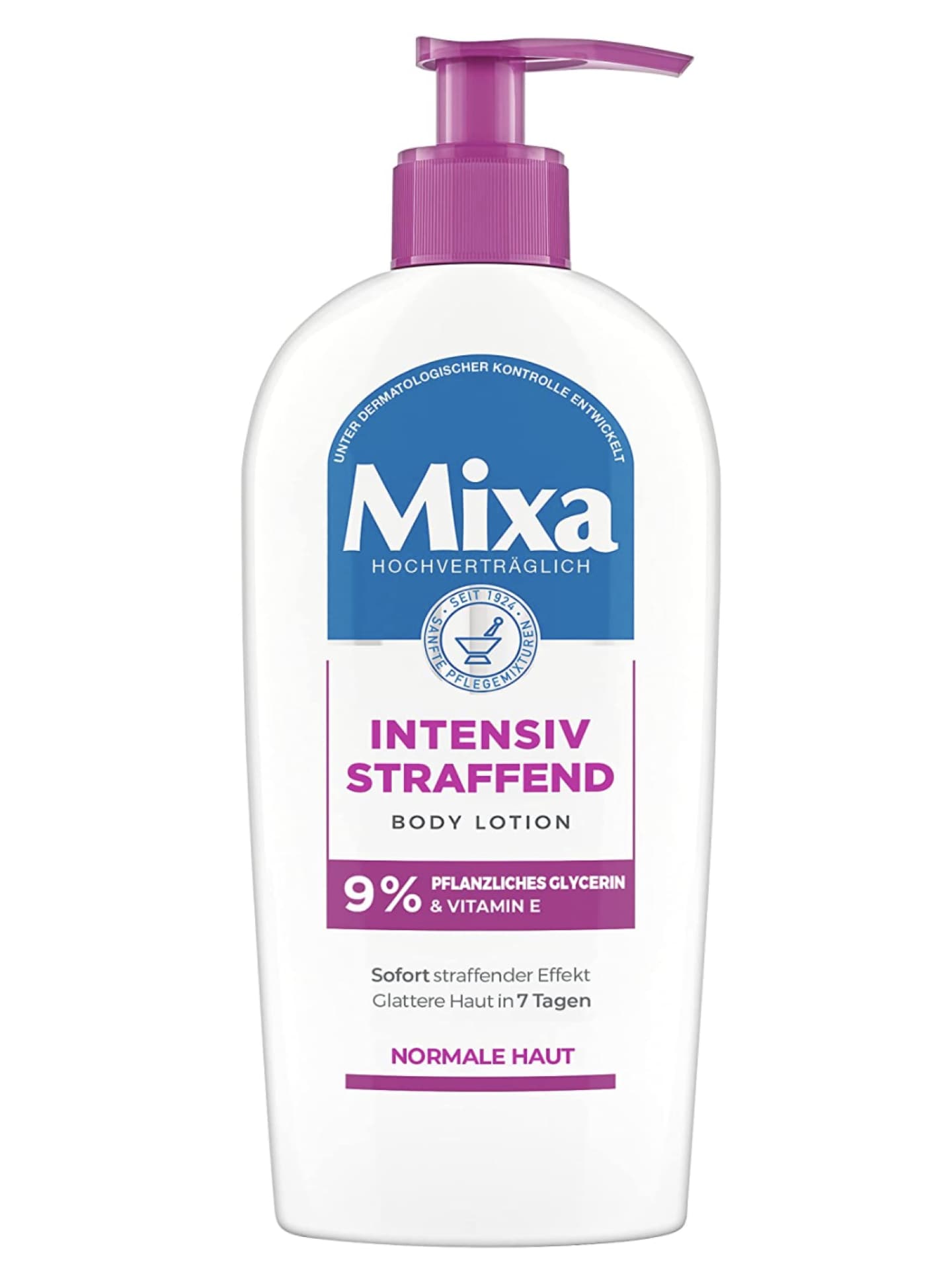 "Intensiv Straffend" Bodylotion von Mixa über Amazon, ca. 3 Euro