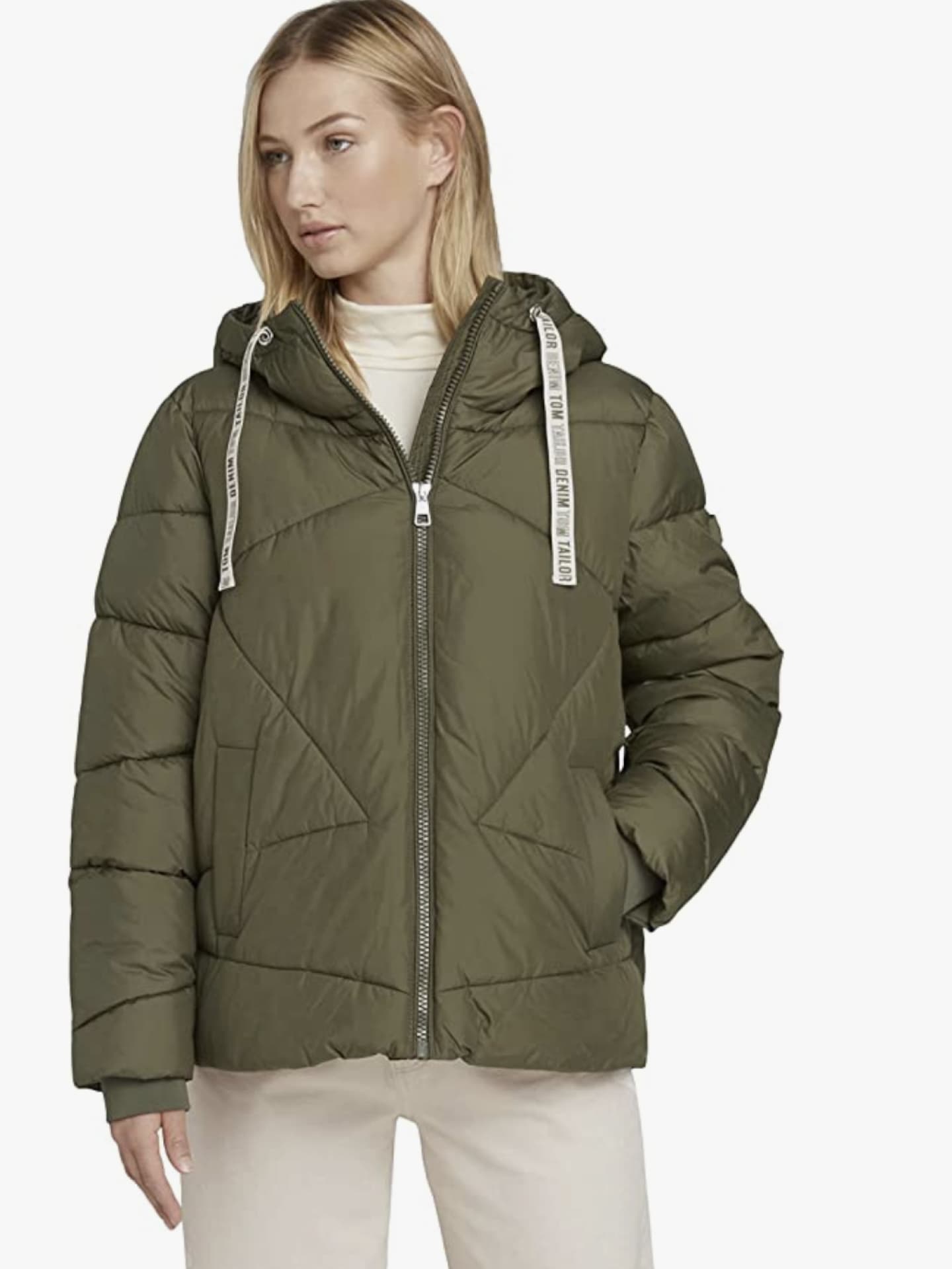 TOM TAILOR Denim Damen Outdoor Jacke dunkelgrün