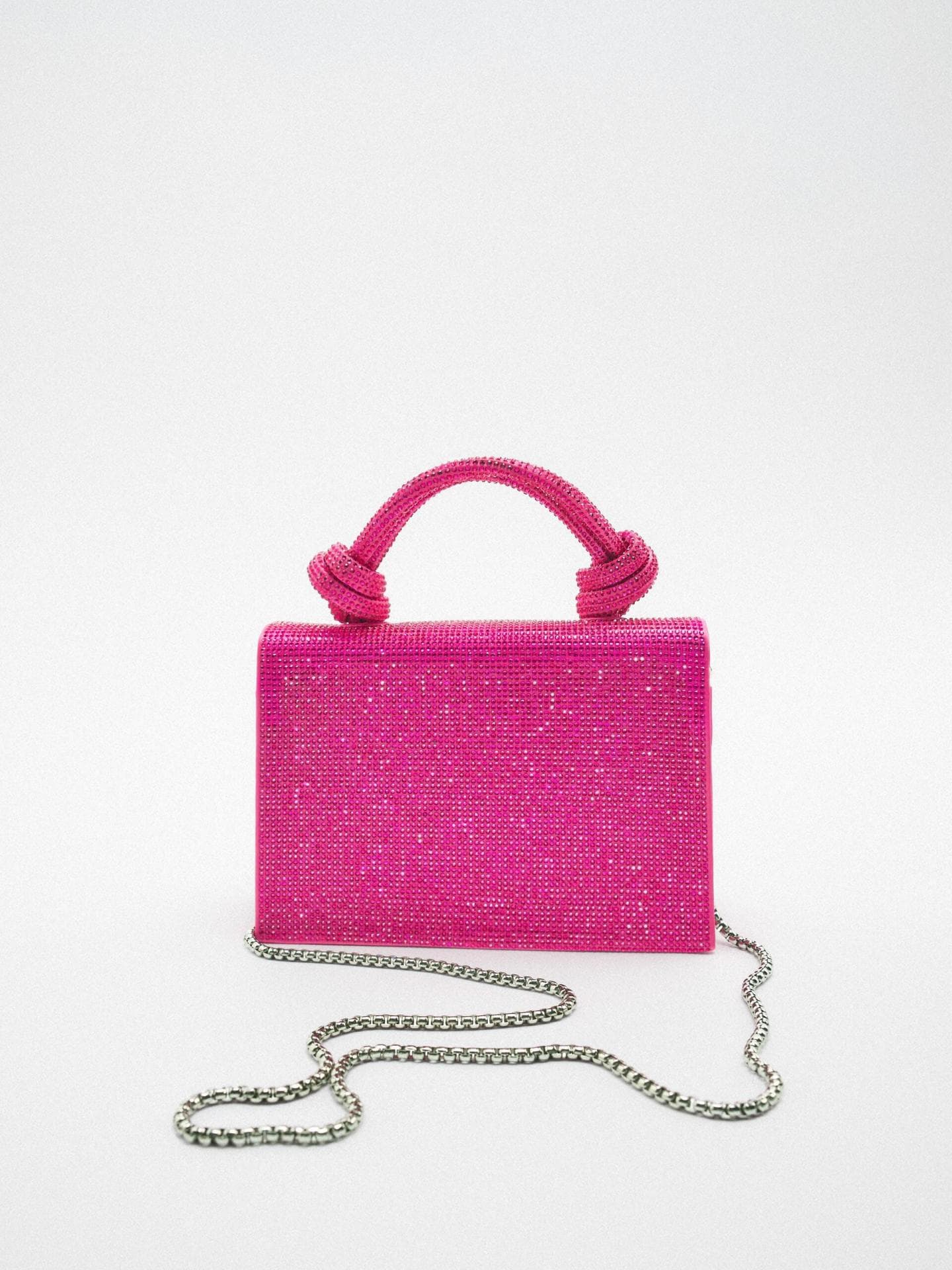 KLEINE CITY-TASCHE MIT GLITZEREFFEKT Zara rosa Freisteller