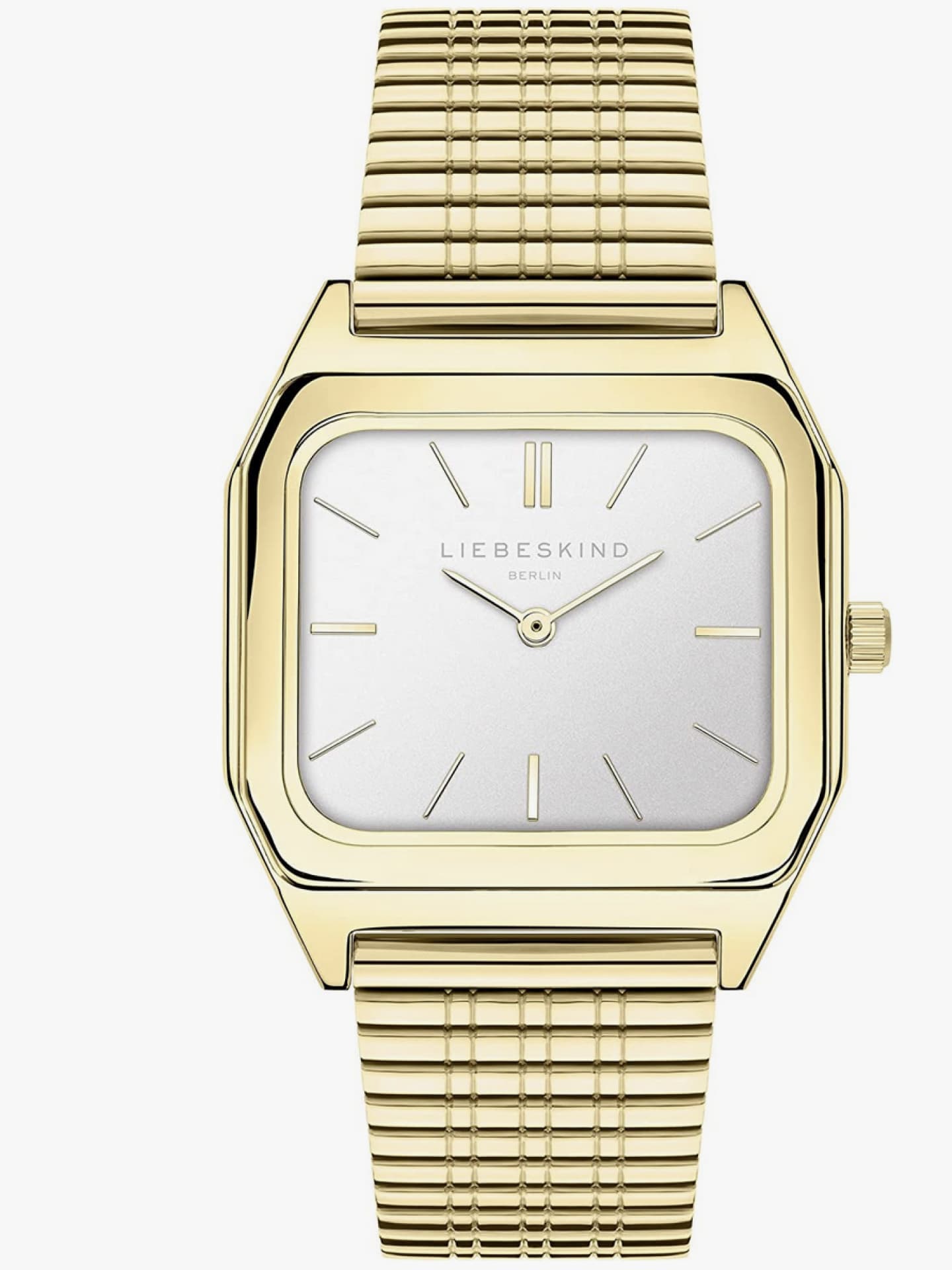 Liebeskind Berlin Damen Analog Quarz Uhr mit Edelstahl Armband gold
