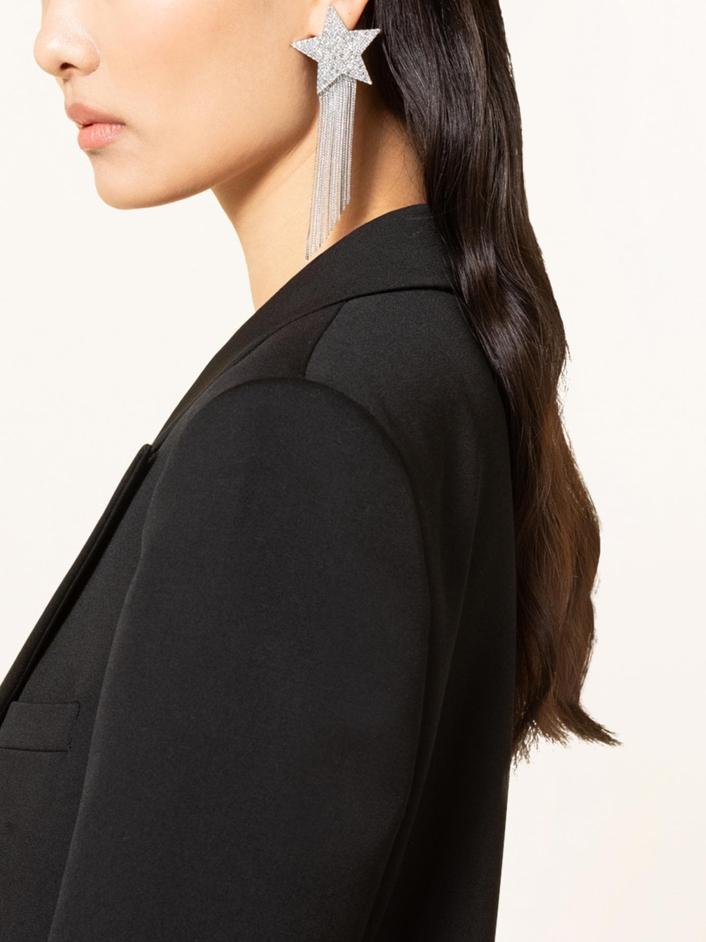 SAINT LAURENT silberne Ohrclips ETOILE