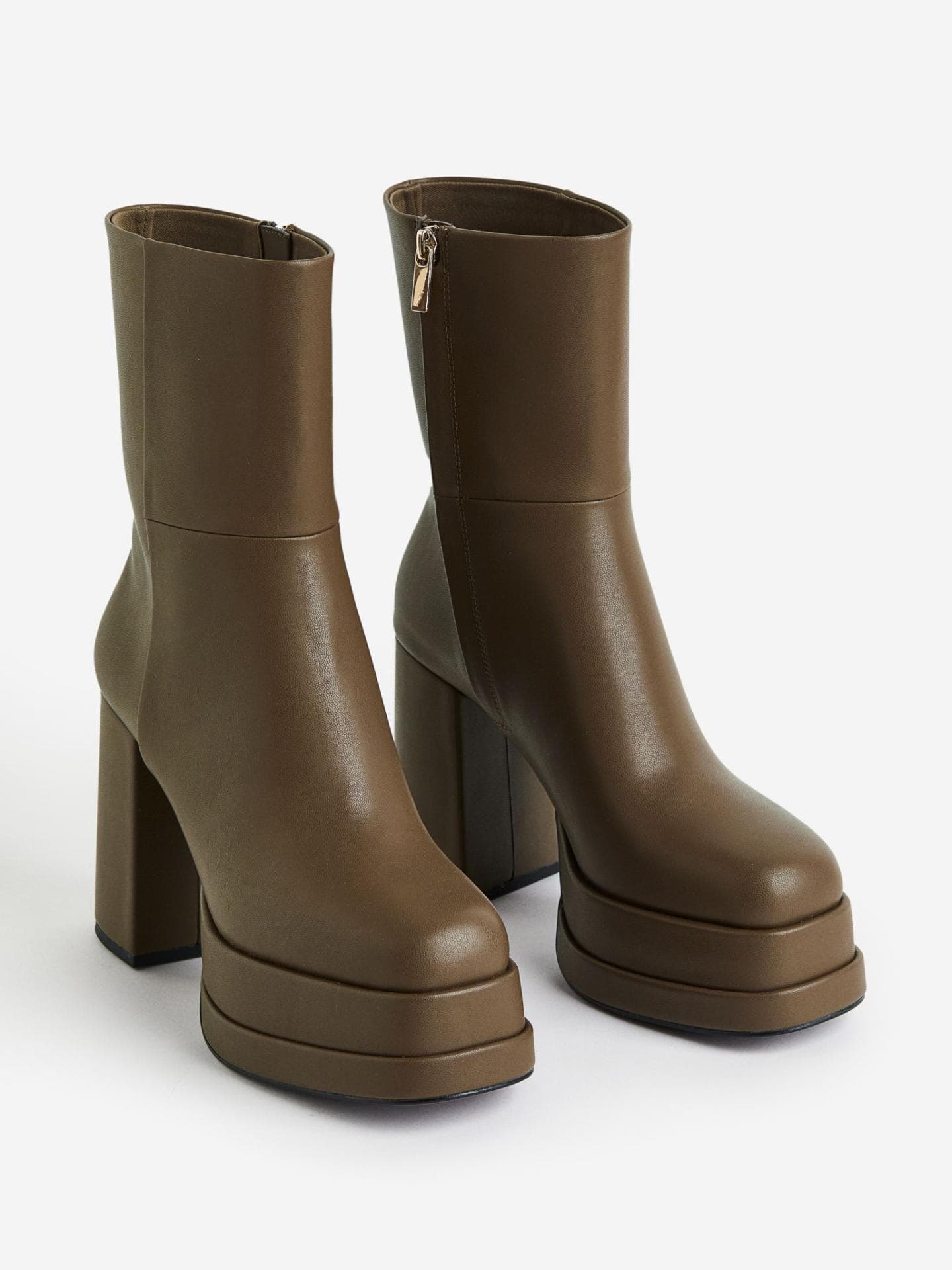 Hohe Plateau-Boots Khaki