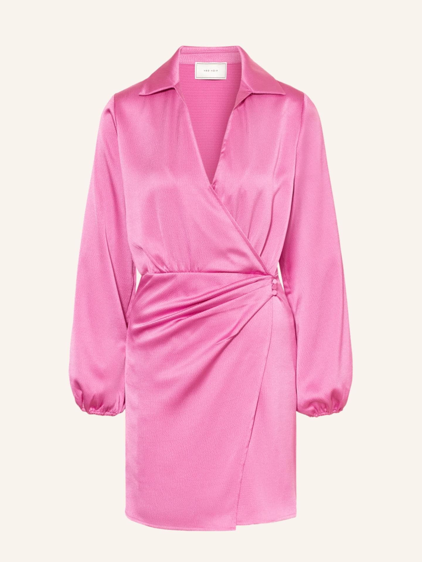 Satinkleid in Wickeloptik in Pink von Neo Noir über Breuninger