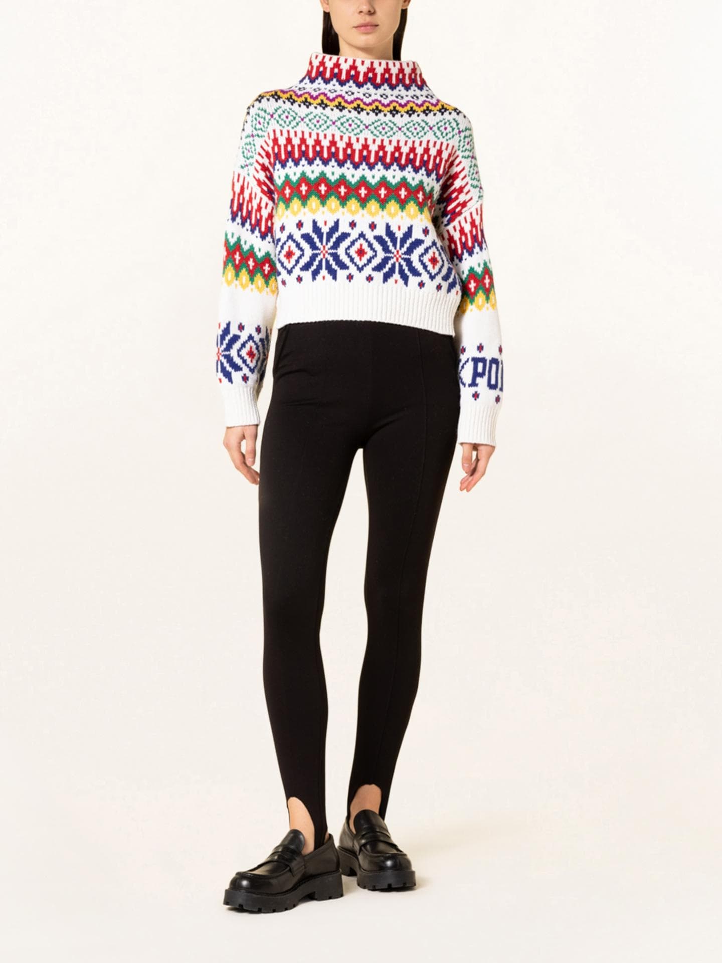 marcmarcs schwarze Leggings mit Steg