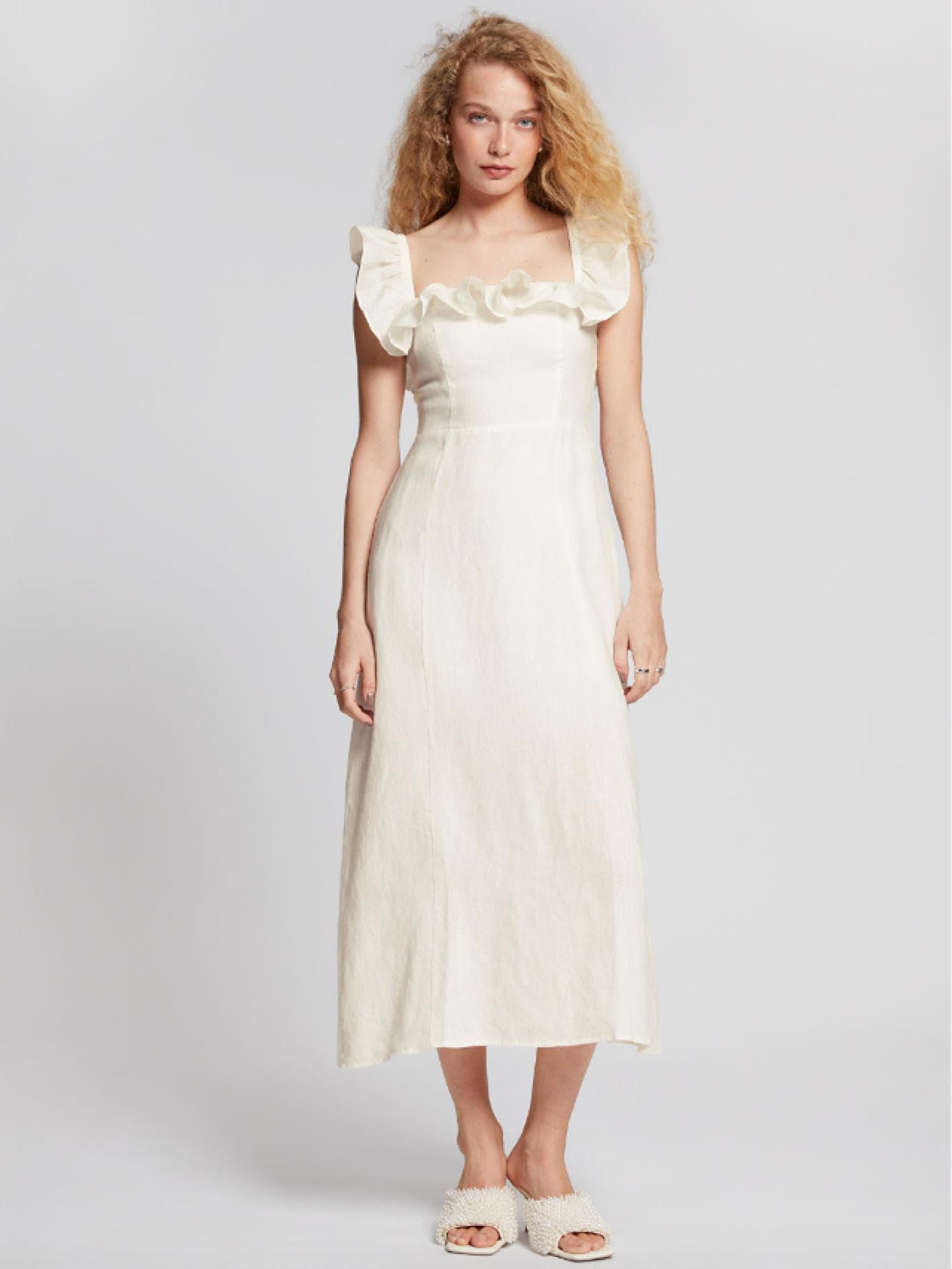 Weißes Leinenkleid von & Other Stories