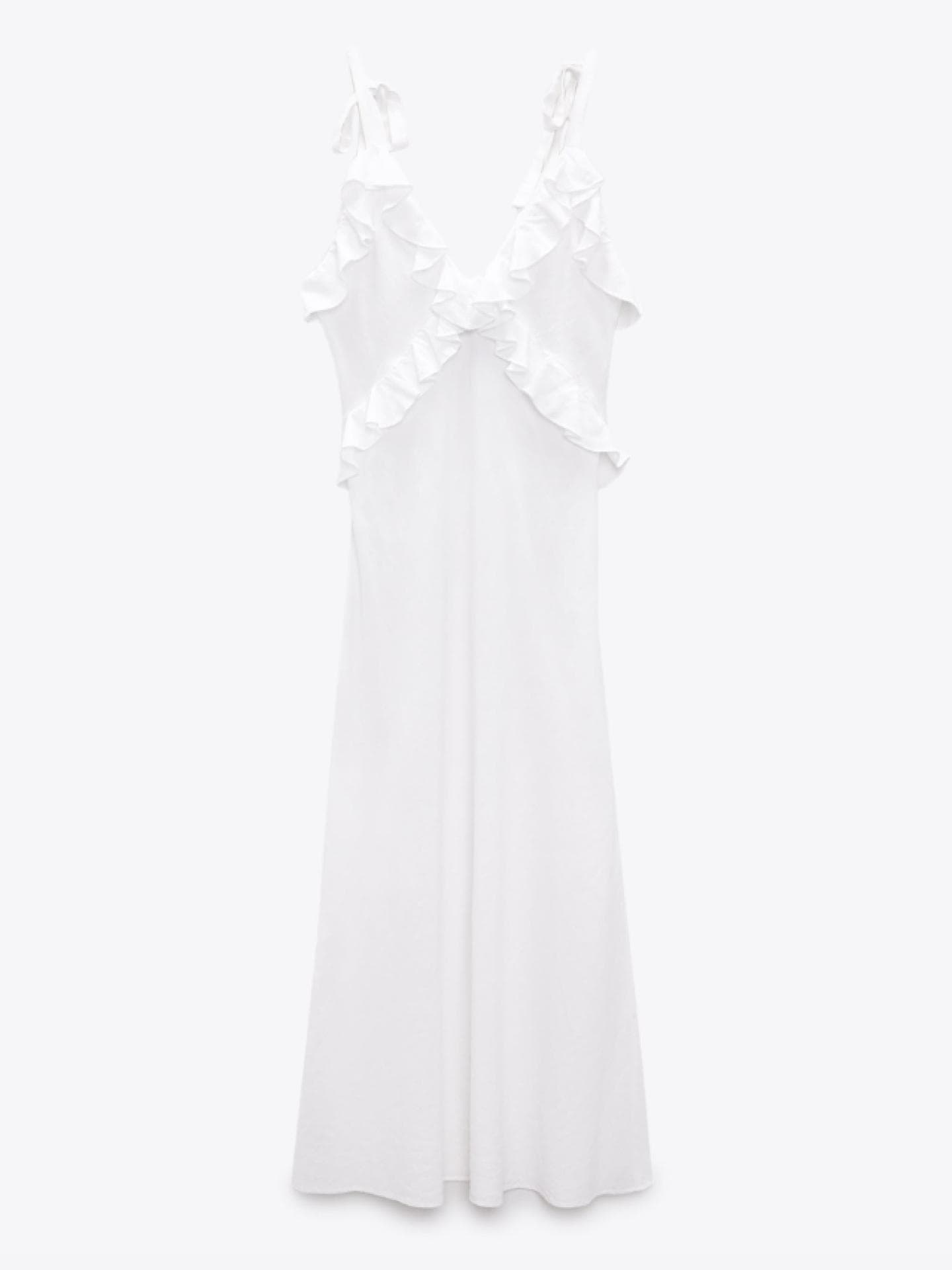 Weißes Maxi-Kleid von Zara