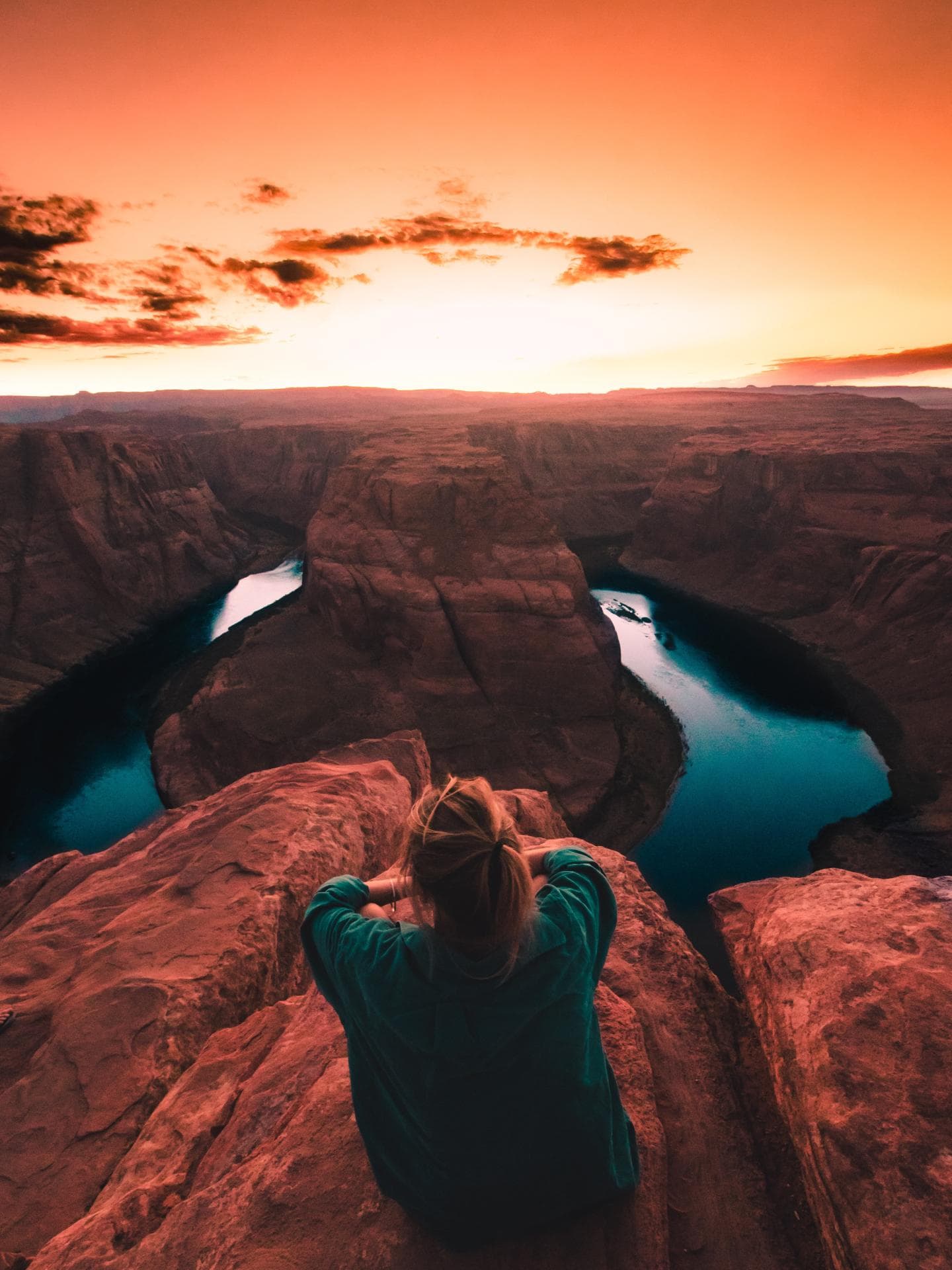 Frau im Canyon