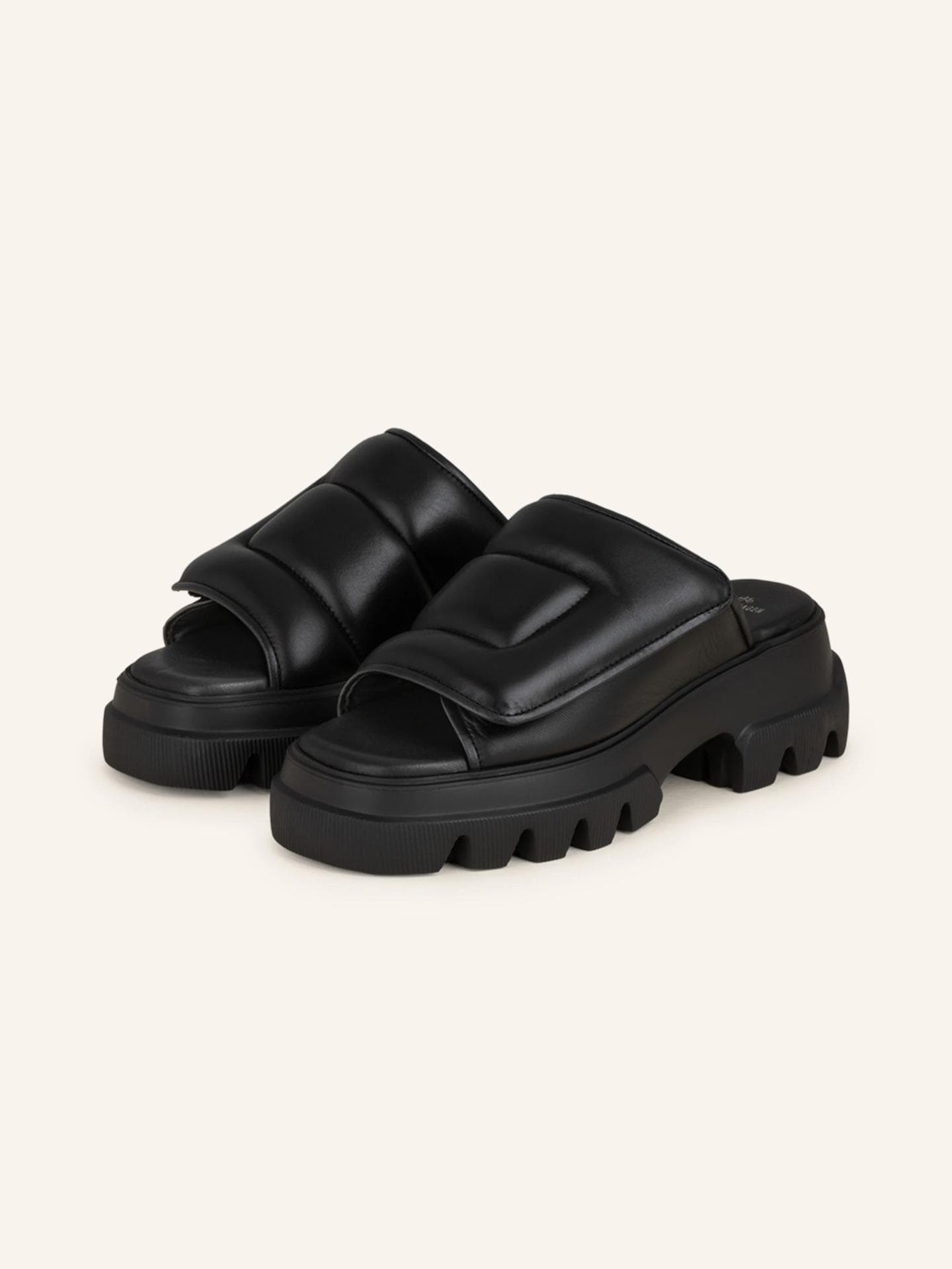 Plateau-Pantolette in Schwarz 