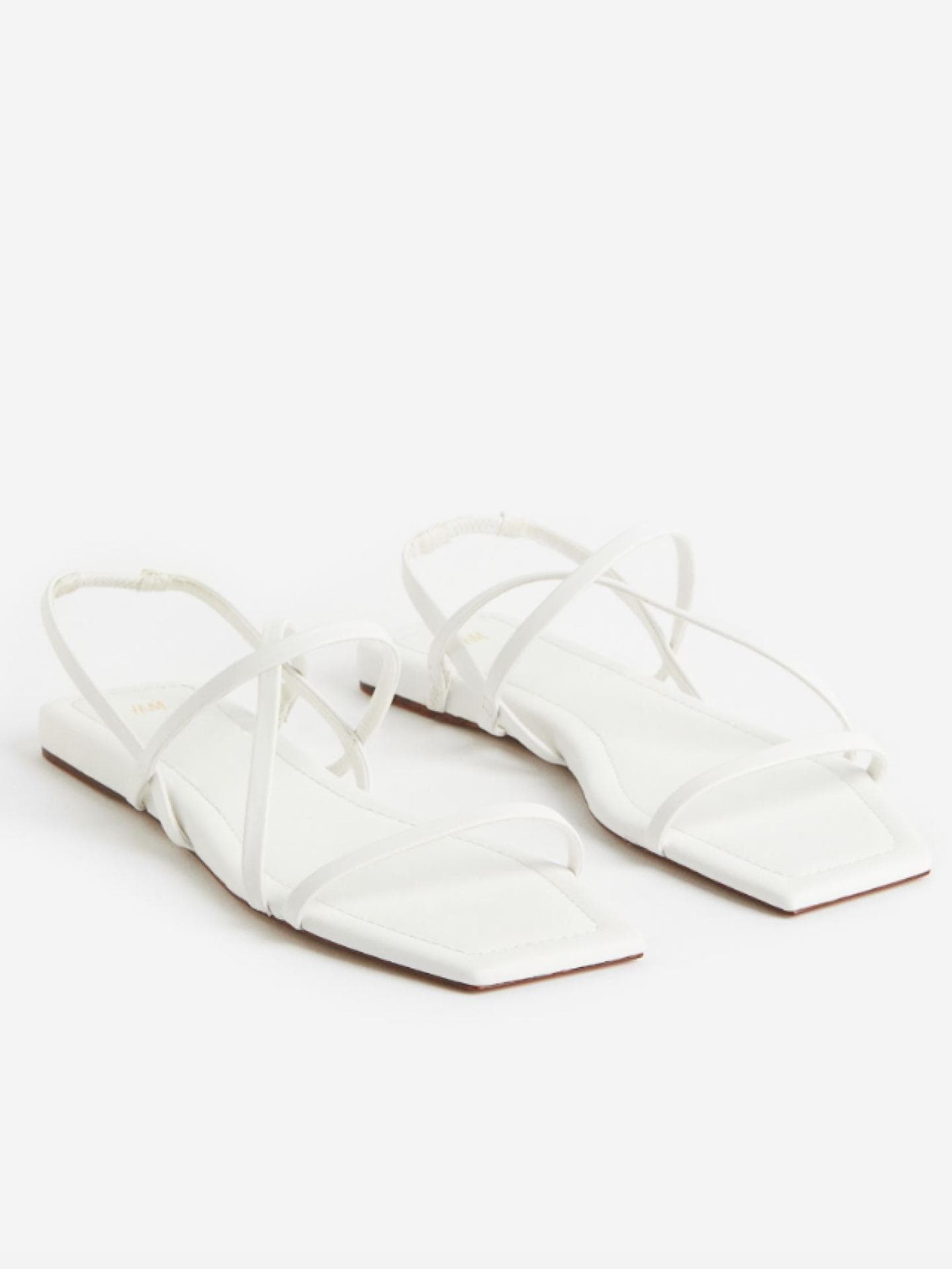 Weiße Riemchensandalen