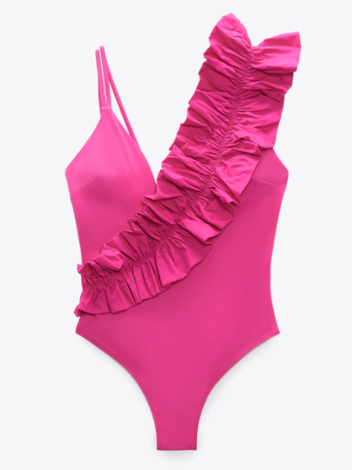 Pinkfarbener Badeanzug von Zara