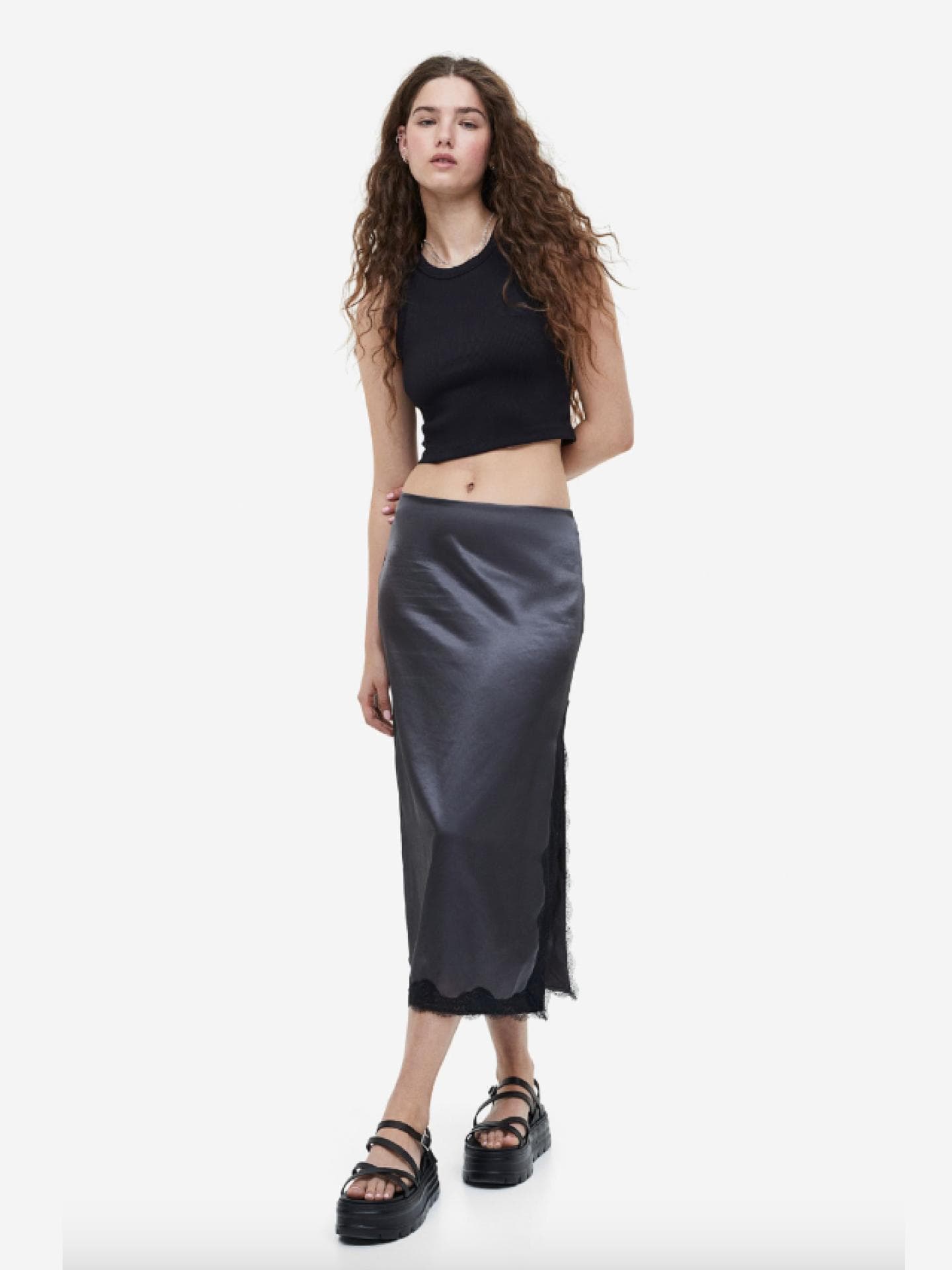 Satin-Rock von H&M