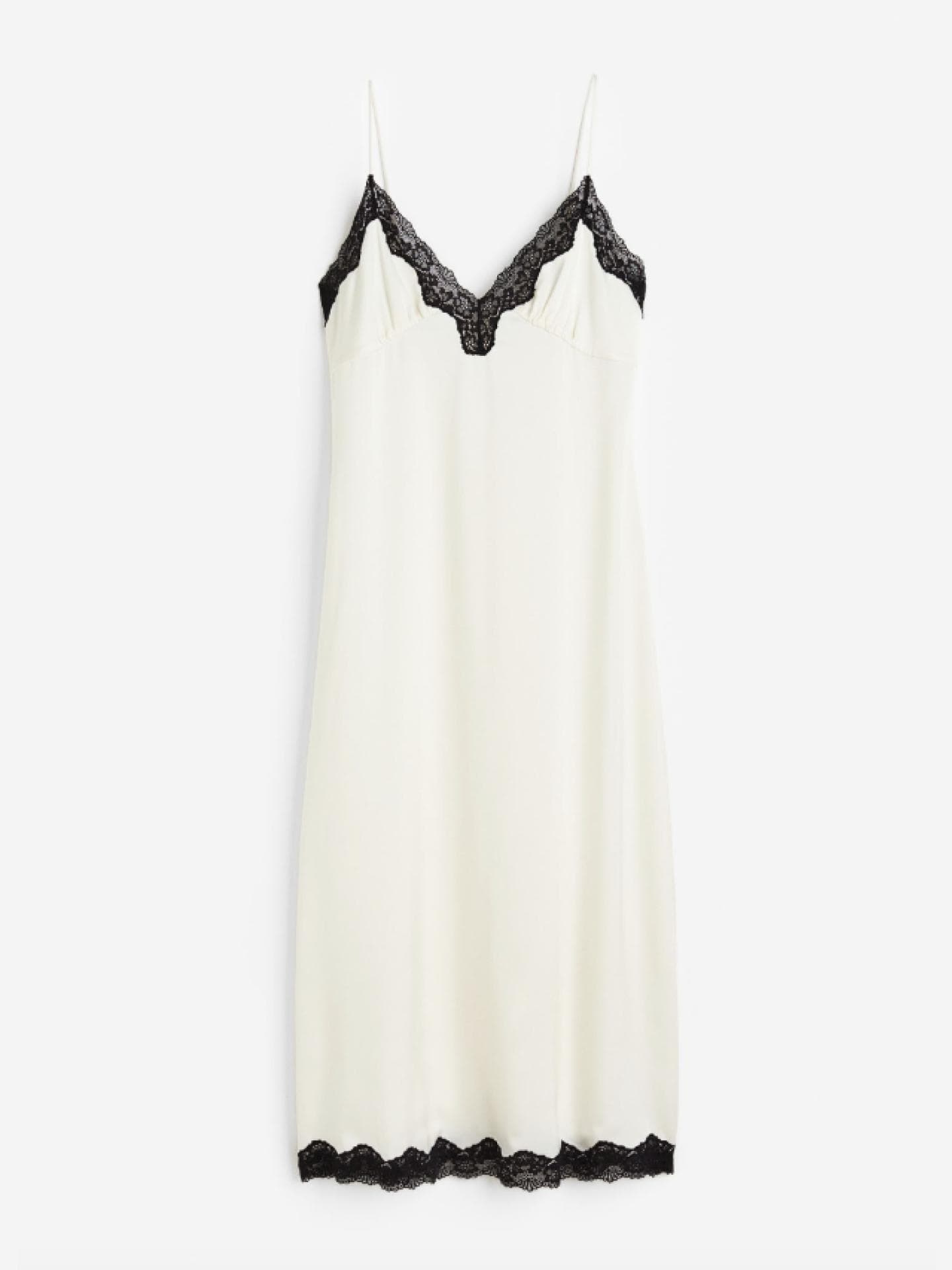 Kleid mit Spitzeneinsatz von H&M