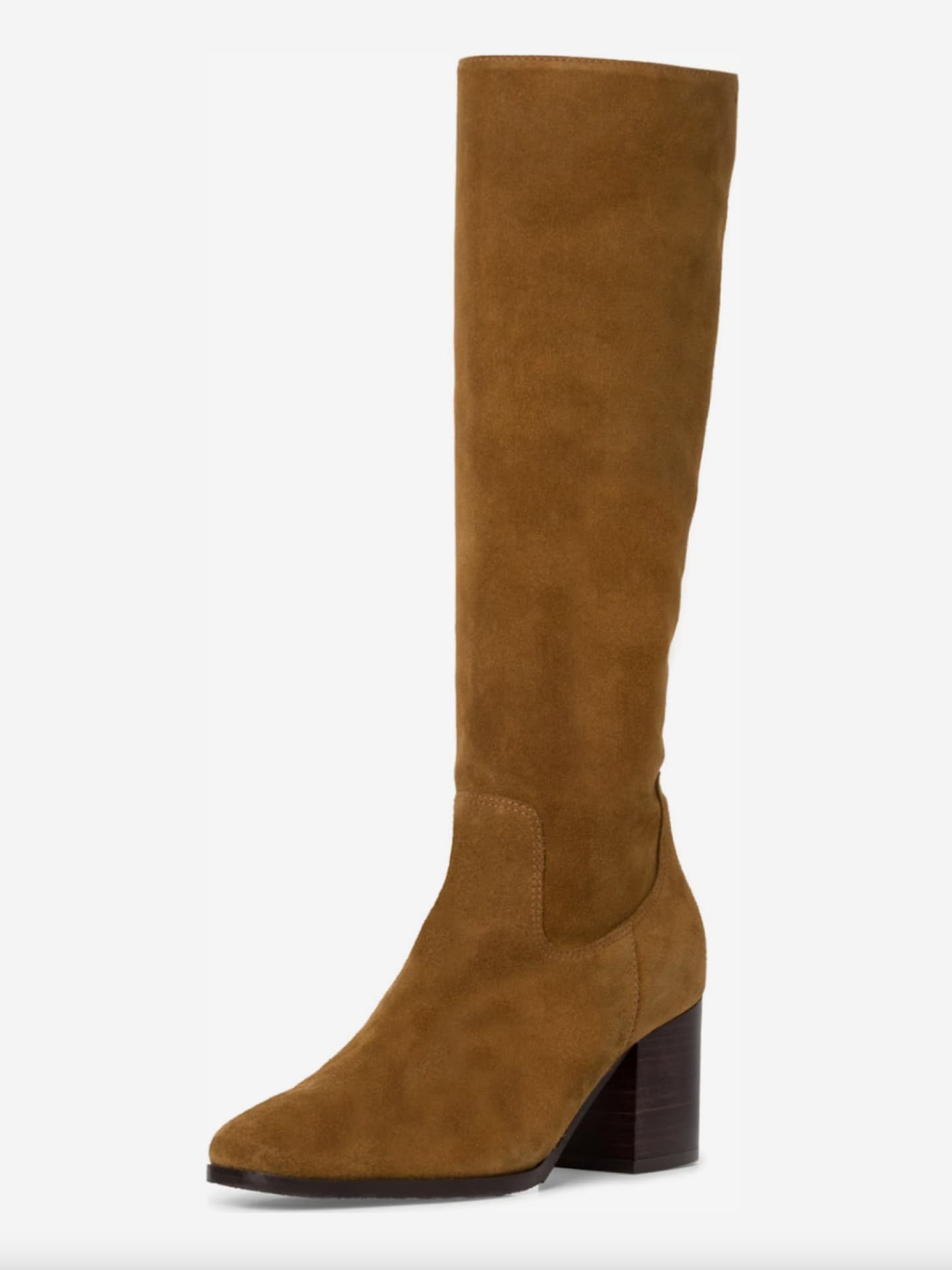 Nussbrauner Stiefel mit Absatz