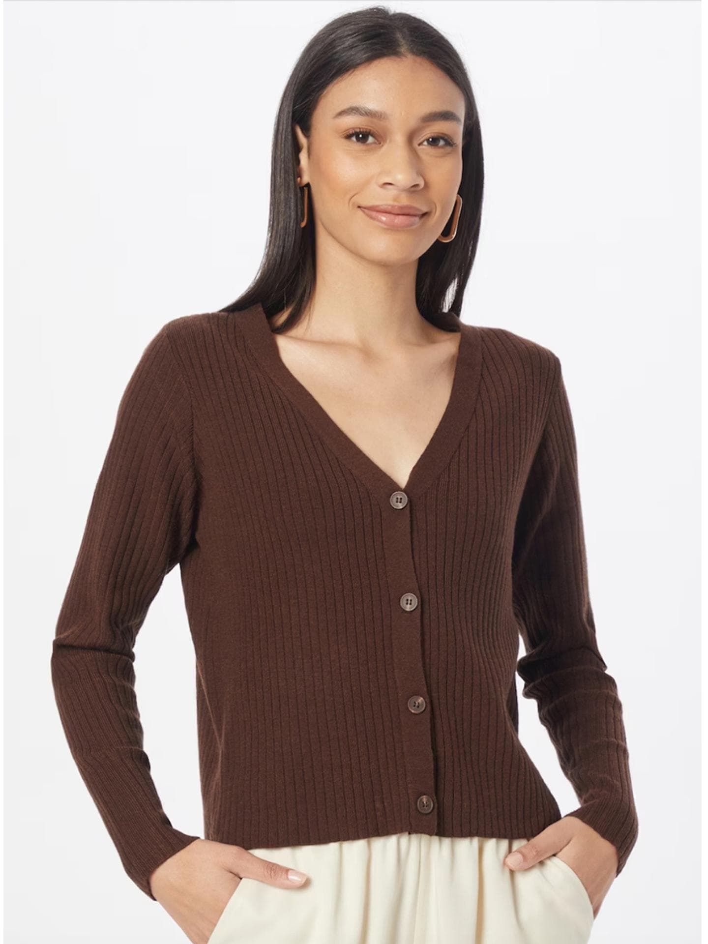 Brauner Cardigan von Pieces