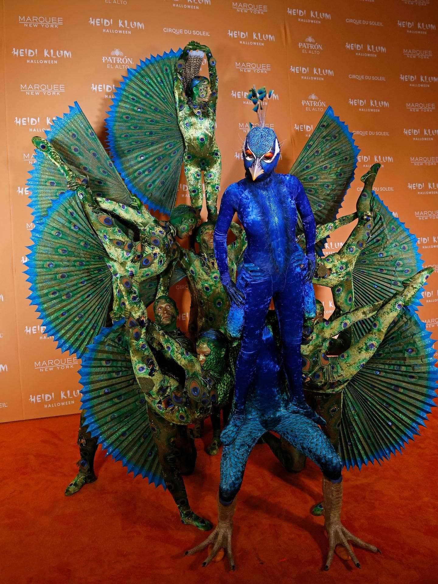 Heidi Klum Halloween Kostüm Pfau