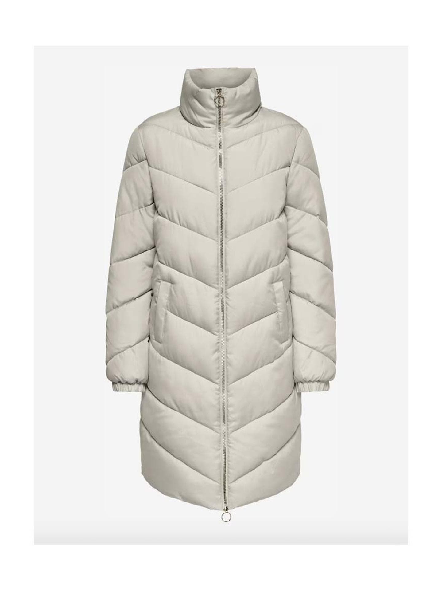 Puffer Mantel in Creme