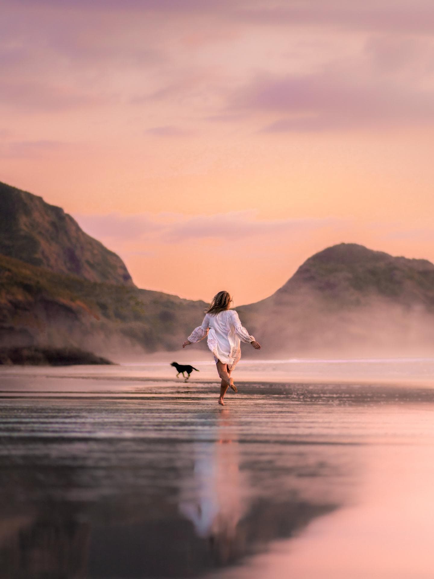 Frau am Strand