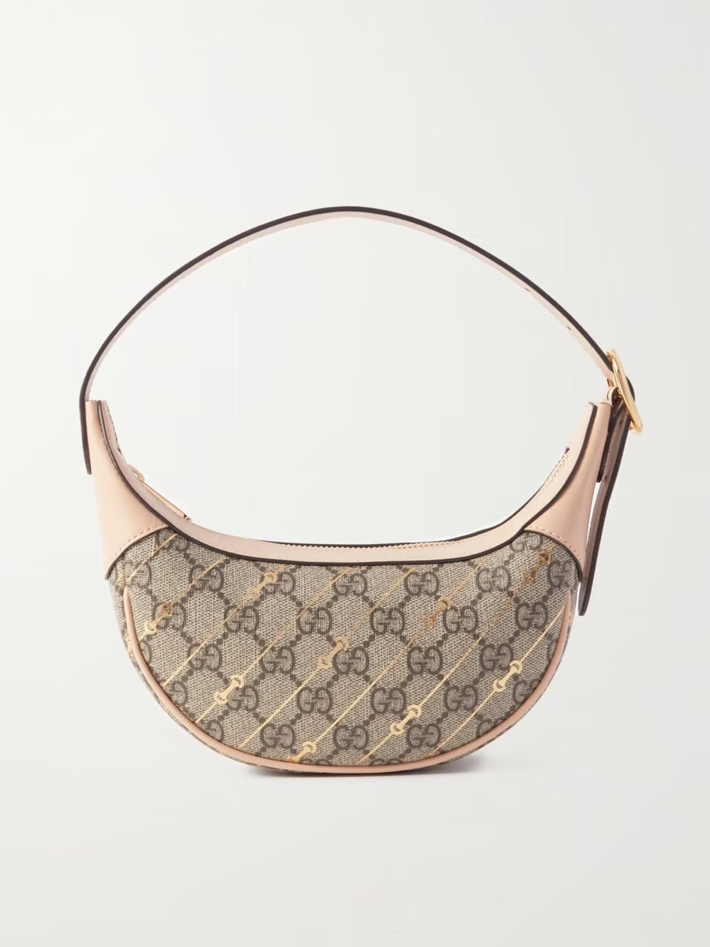 Gucci Morsetti in Beigefarben aus Leder und Canvas