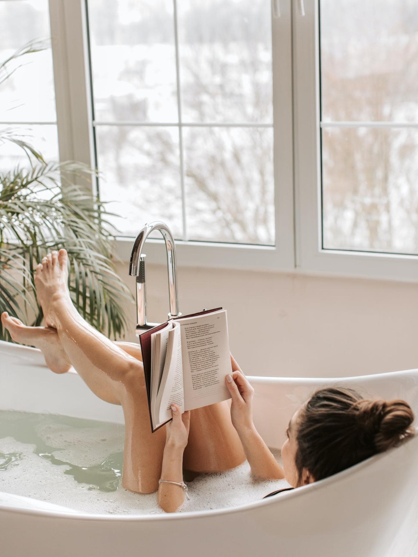 Gemütlich lesen in der Badewanne.