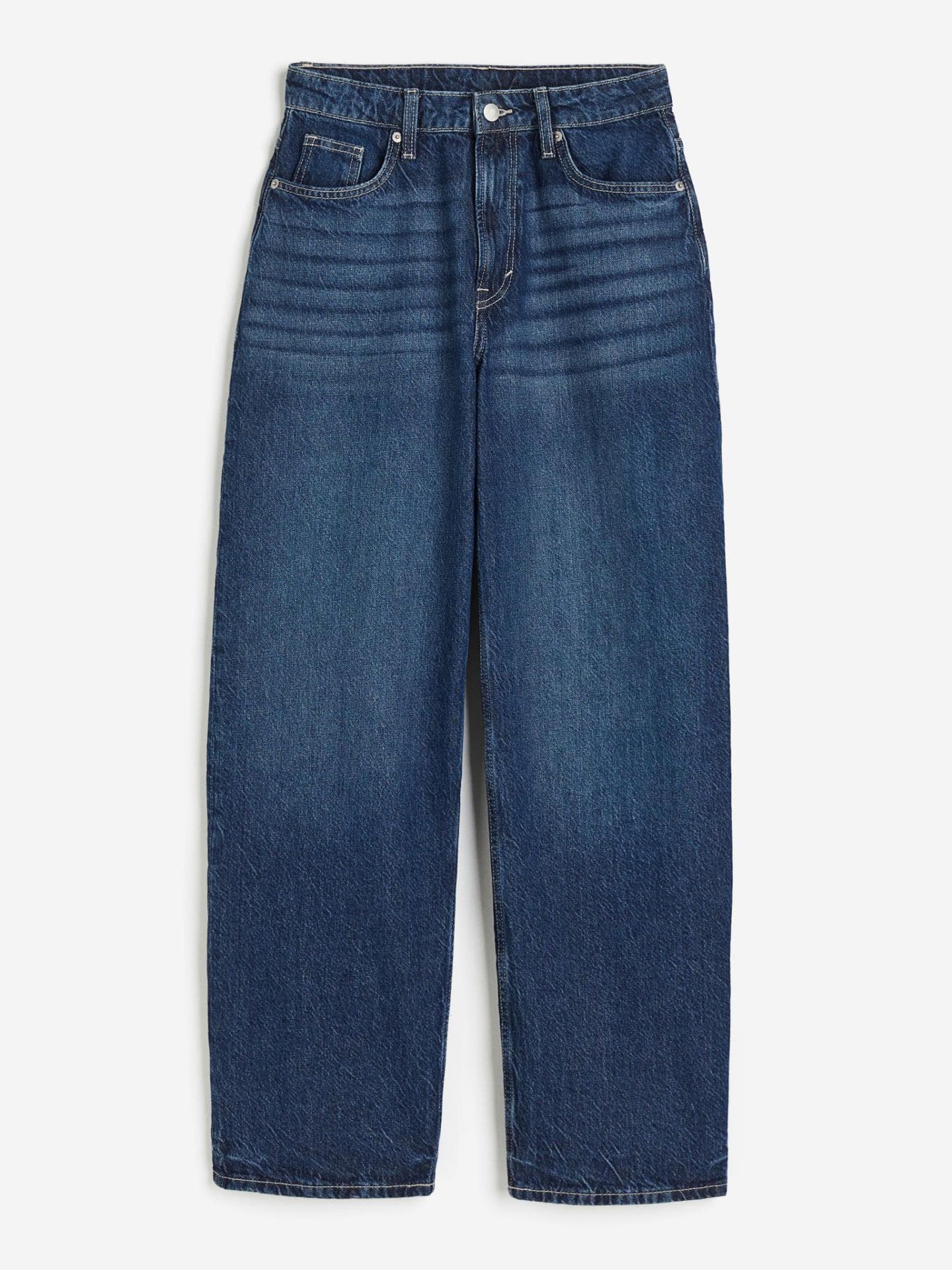 Barrel-Jeans von H&M in Dunkelblau