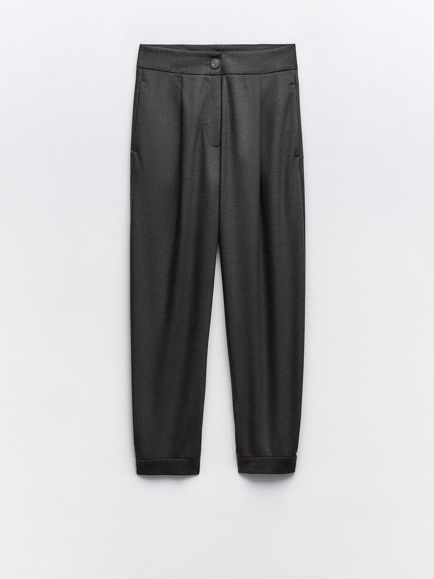Barrel Hose in Grau von Zara aus Stoff