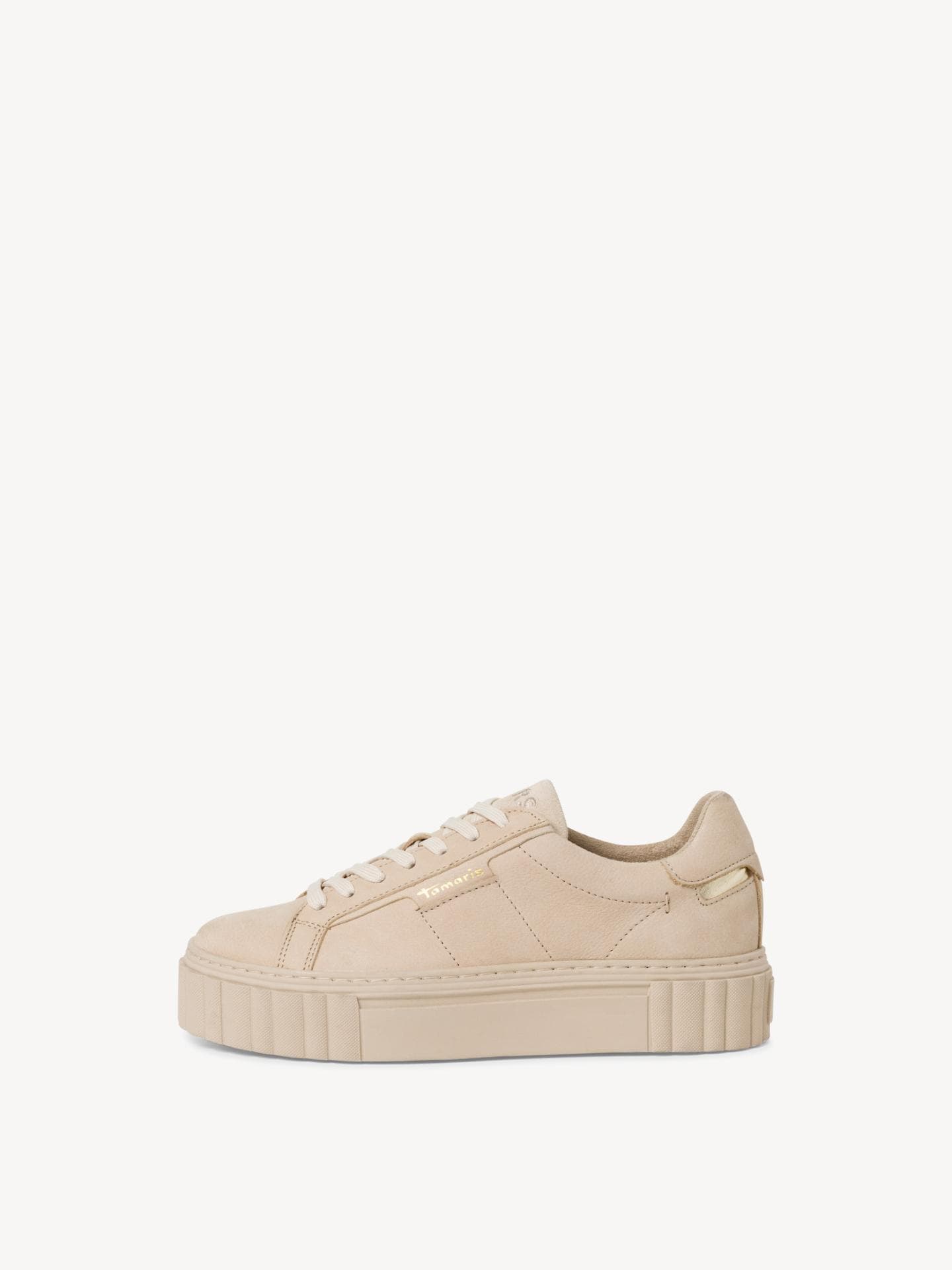 Tamaris Sneaker in Beigefarben mit Plateausohle