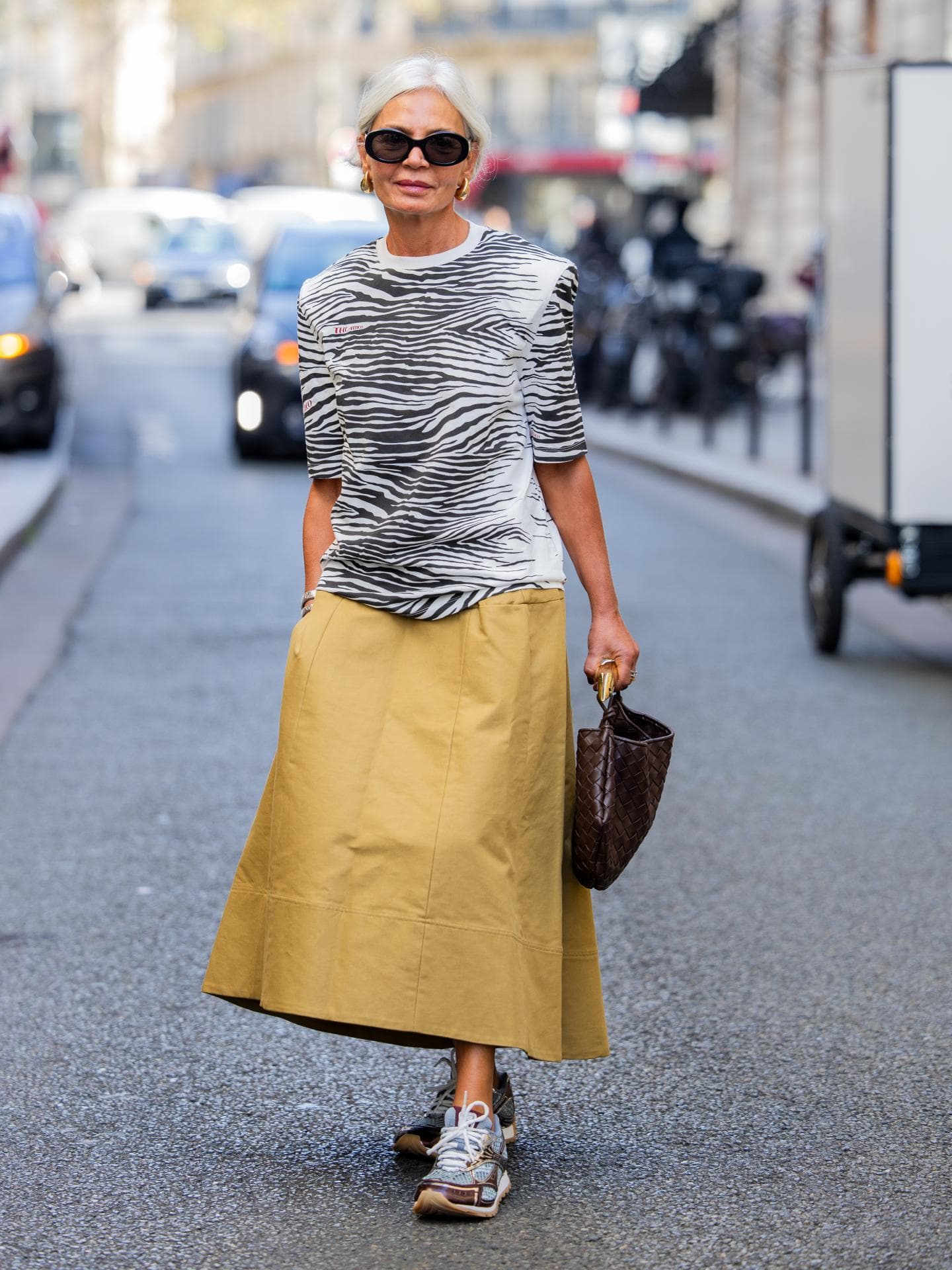 Grece Ghanem im Zebra-Shirt Grece Ghanem im Zebra-Shirt