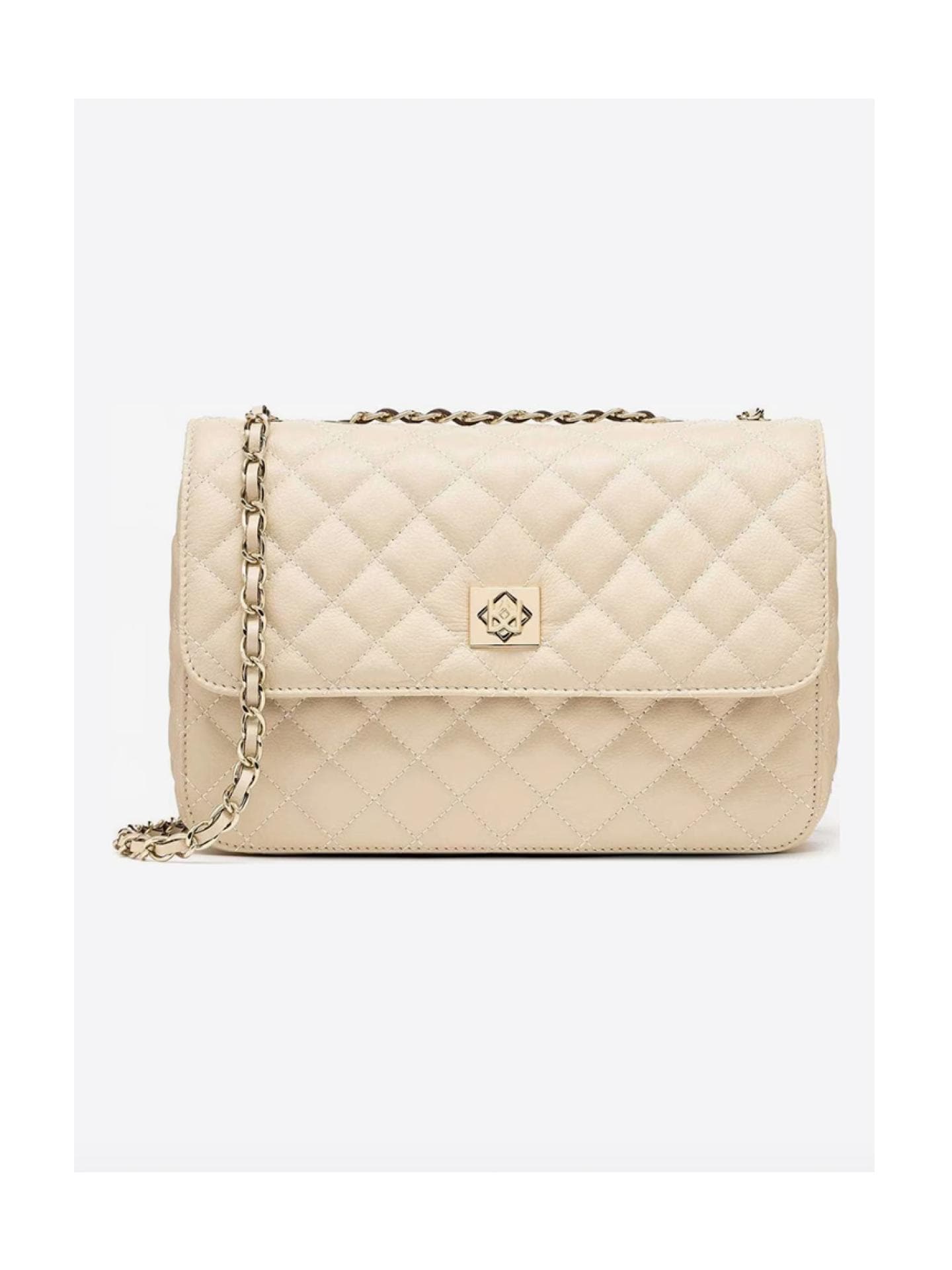 Nudefarbene Handtasche gesteppt