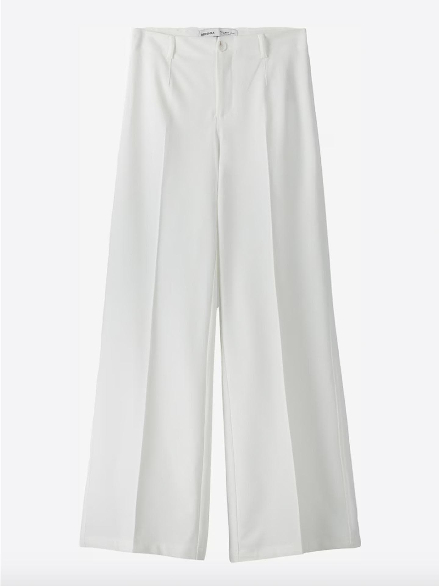 Weiße Marlenehose von Bershka