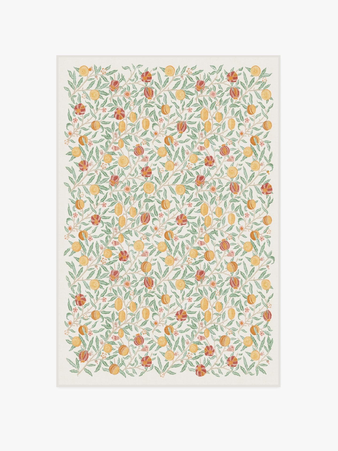 Ruggable x Morris & Co. Früchte Elfenbein & Multicolor Teppich