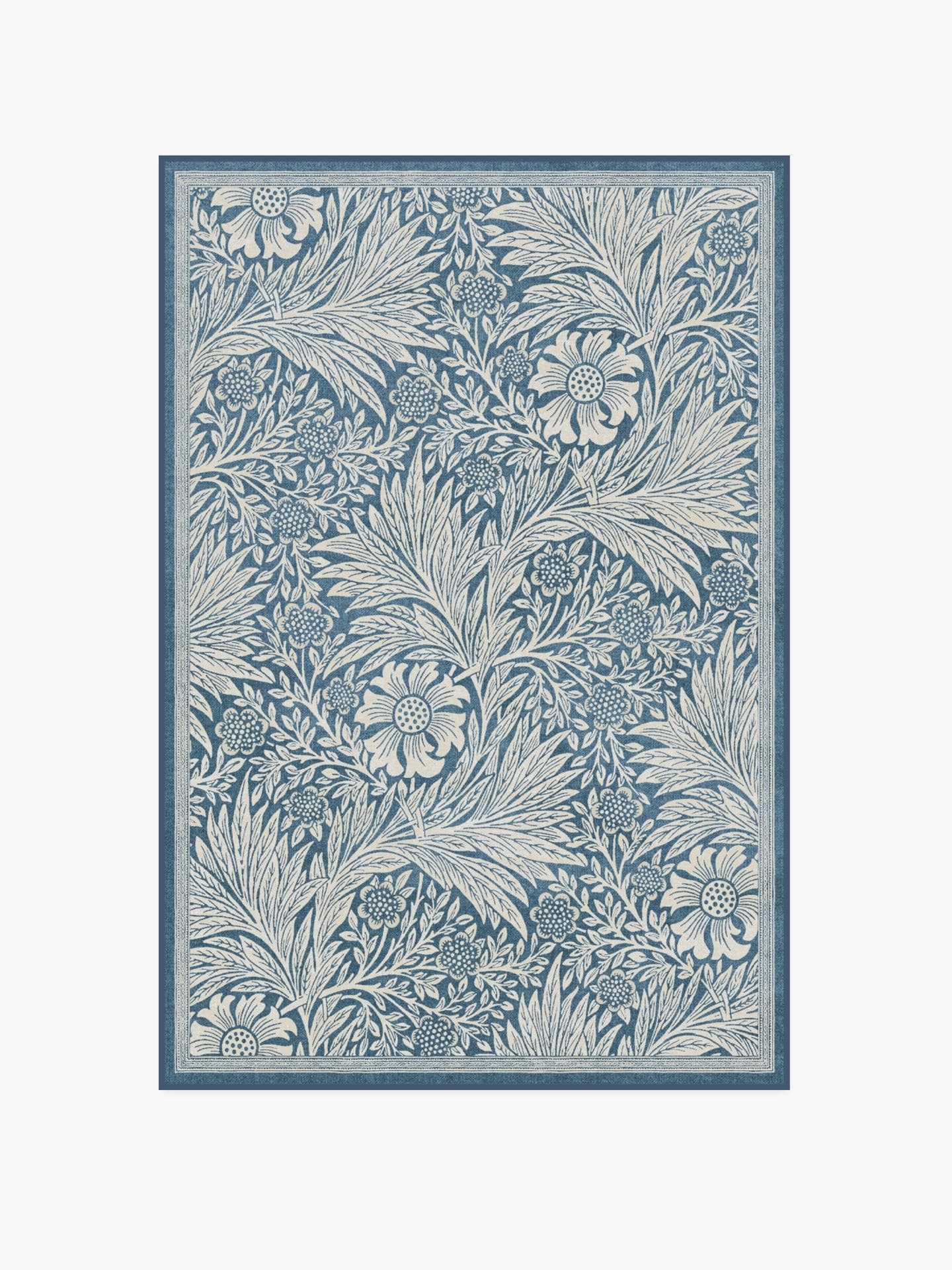 Ruggable x Morris & Co. Marigold Blau Teppich