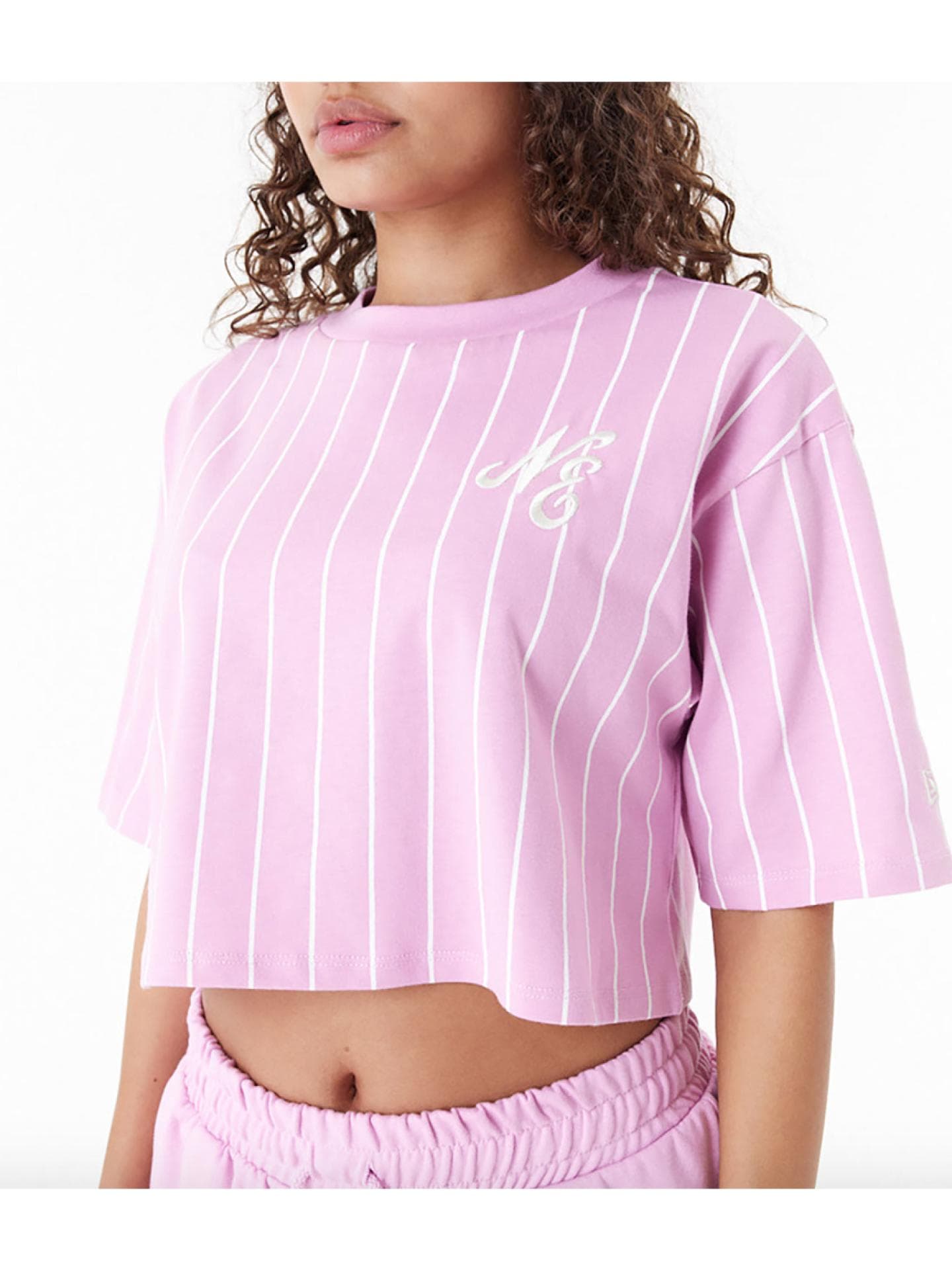 Rosafarbenes Crop T-Shirt